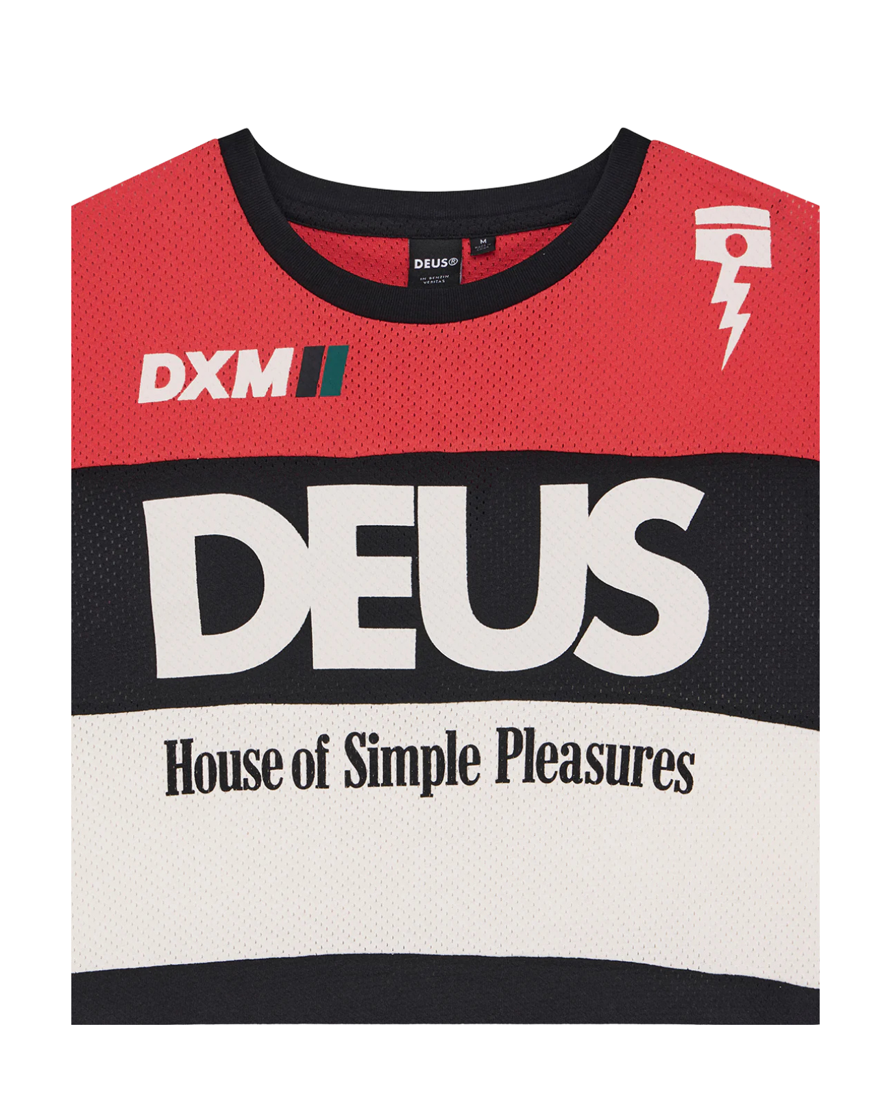 DEUS EX MACHINA VILANDER MOTO JERSEY - VALIANT RED COMBO