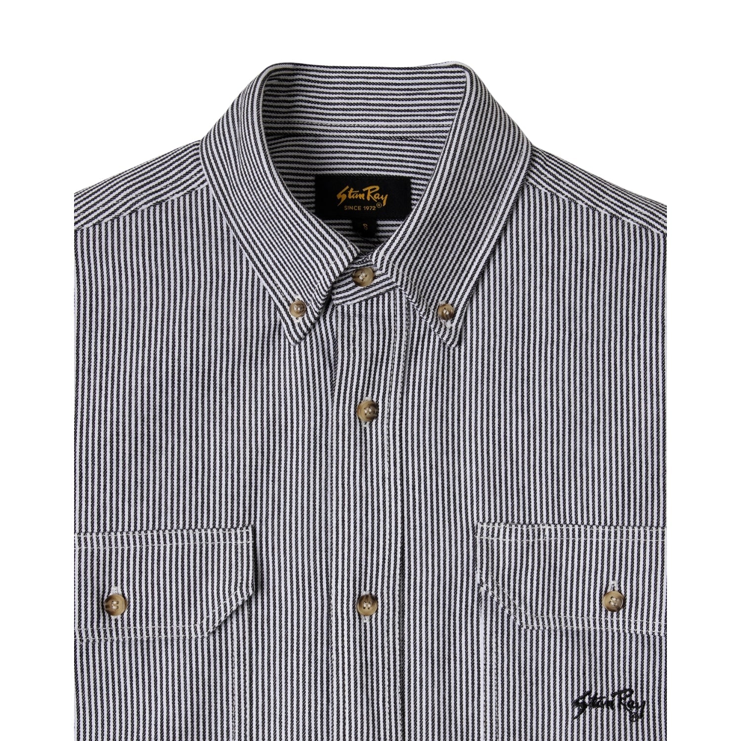 STAN RAY  SS WORK SHIRT - AGED HICKORY STRIPE