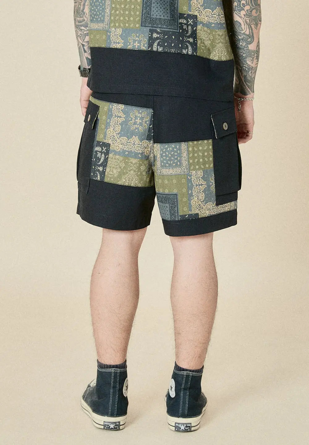 UNION LABS PATCH UP P43 SHORTS - BLACK