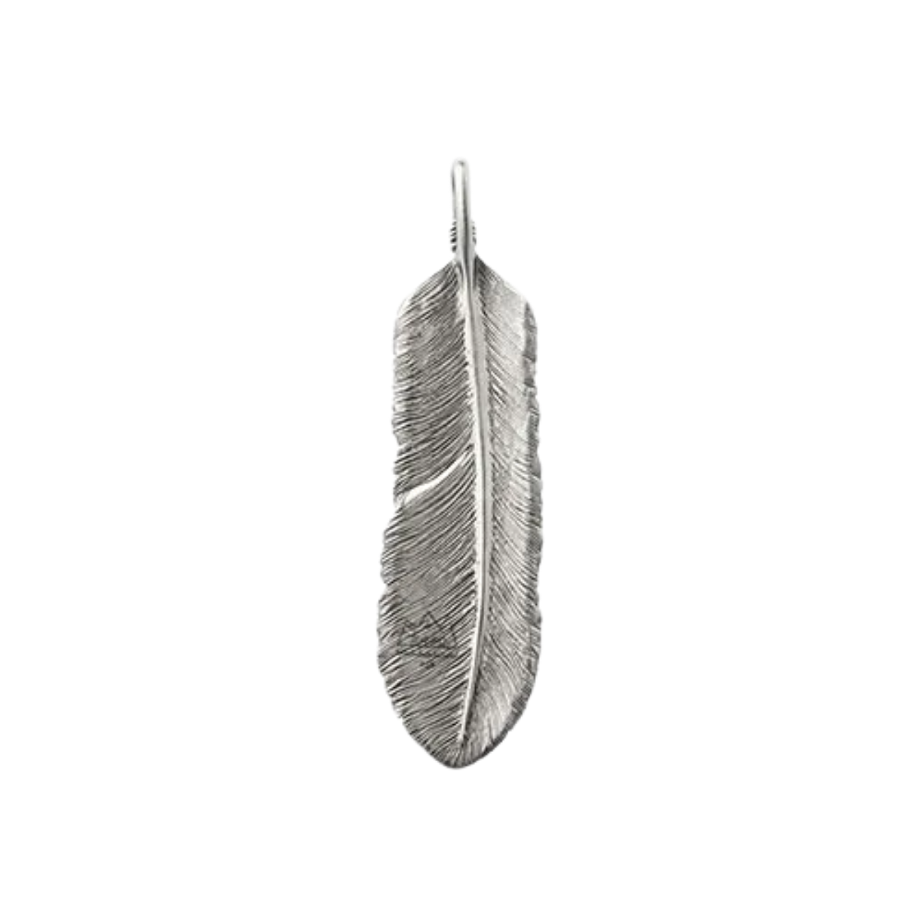 SAAD HEART FEATHER NATURAL TURQUOISE STONE PENDANT TOP - No Color