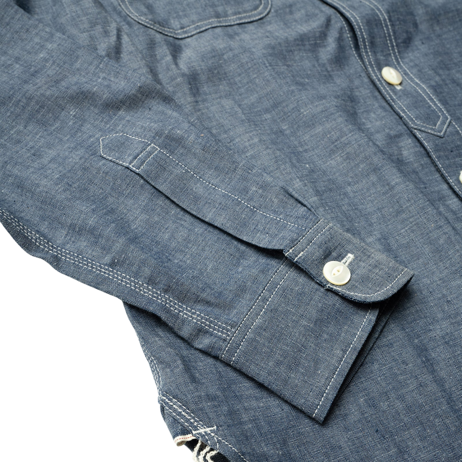 BIG JOHN MS003R (01) SELVEDGE CHAMBRAY SHIRT - CHAMBRAY