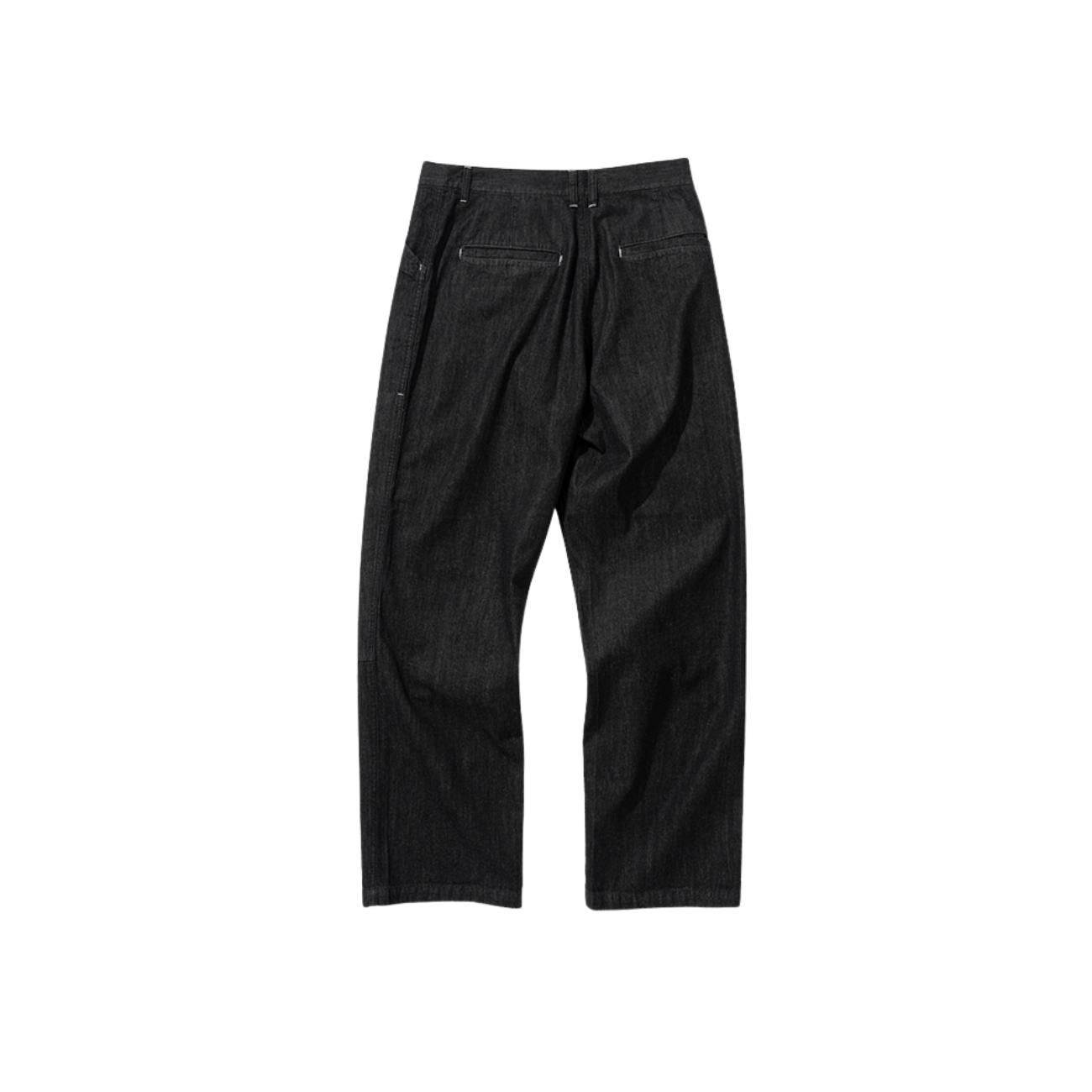 UNIFORM BRIDGE DOUBLE KNEE DENIM PANTS 6.2OZ - BLACK RINSED