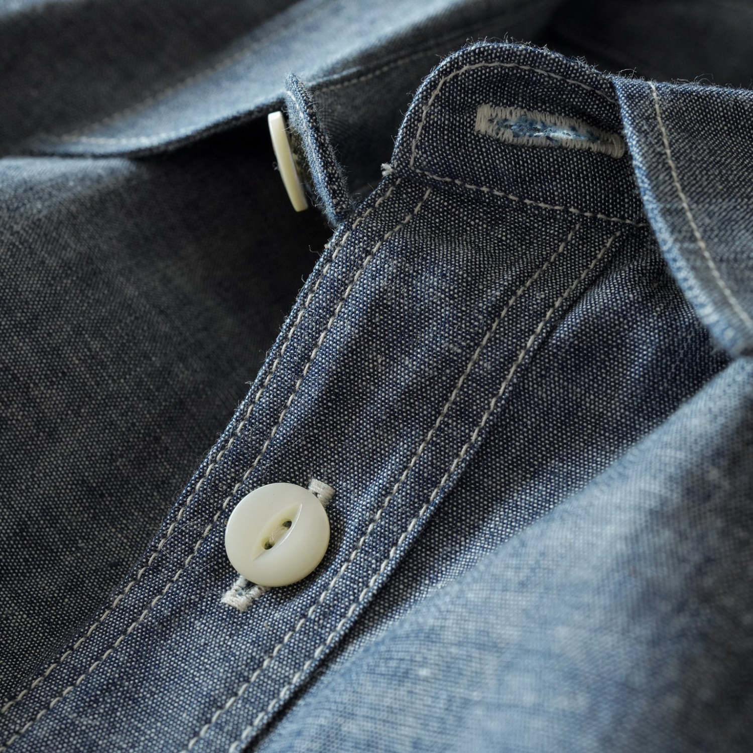 BIG JOHN MS003R (01) SELVEDGE CHAMBRAY SHIRT - CHAMBRAY