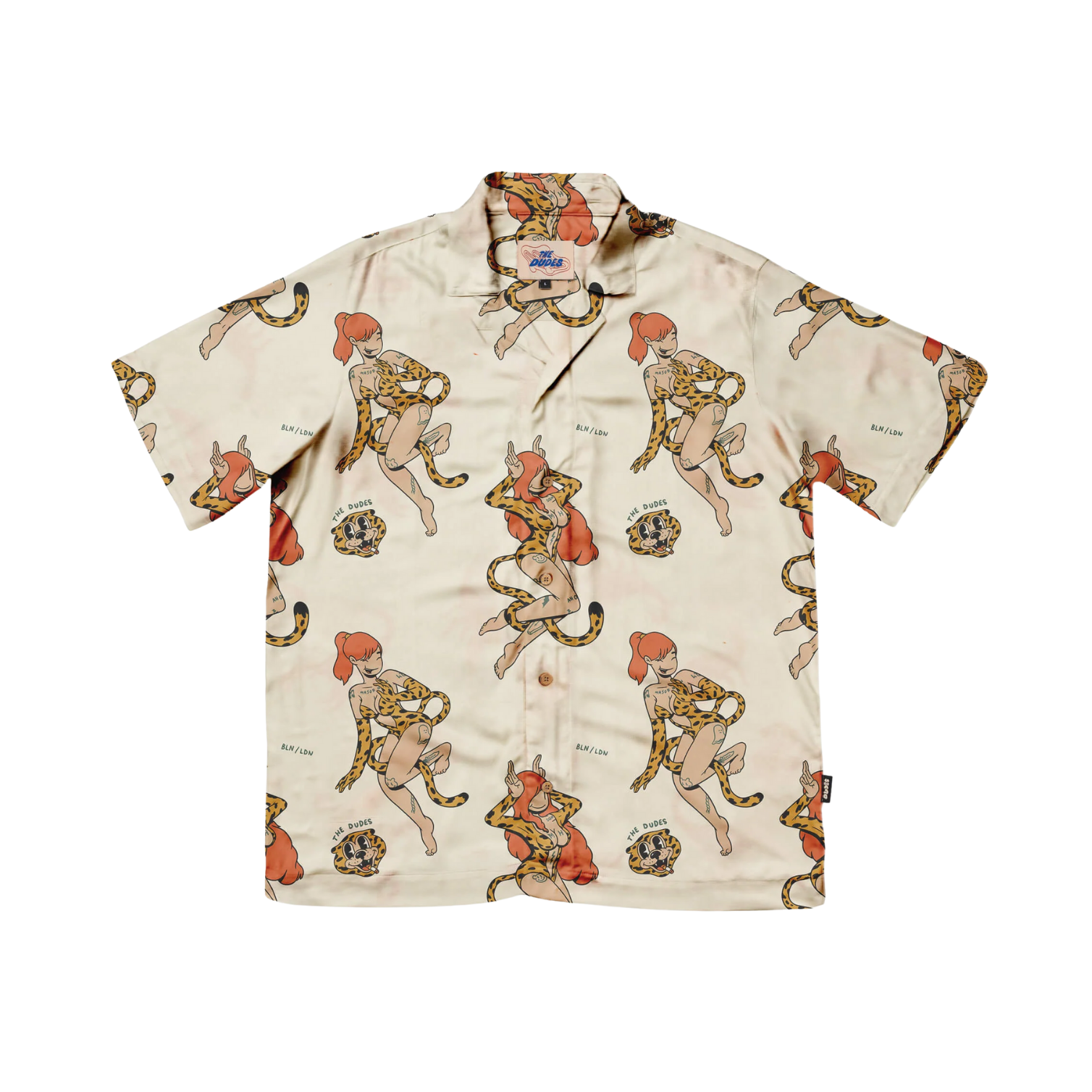 THE DUDES MEOW HAWAIIAN SHIRT - MULTICOLOR