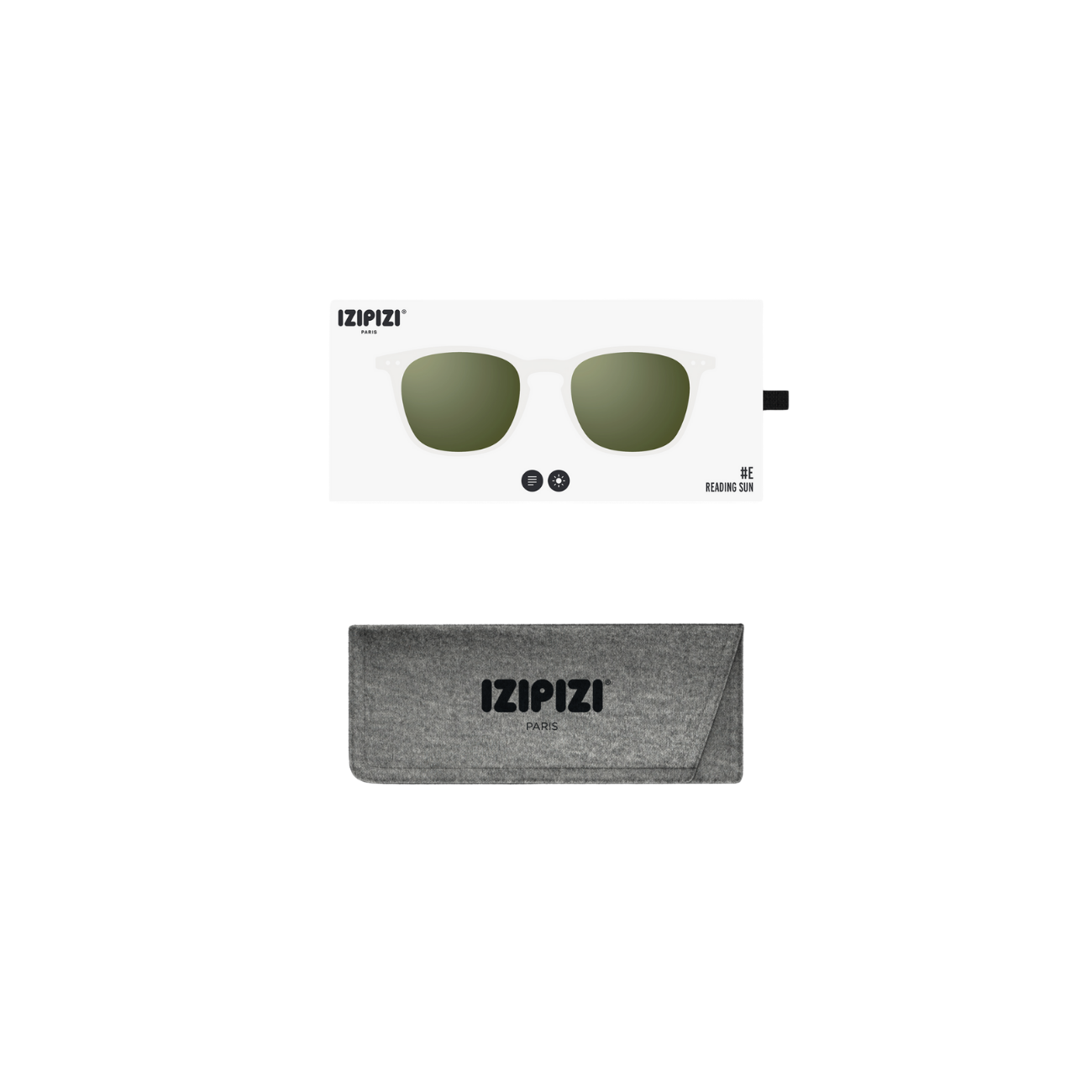 IZIPIZI READING SUN E CRYSTAL GREEN LENSES +1.5 - CRYSTAL
