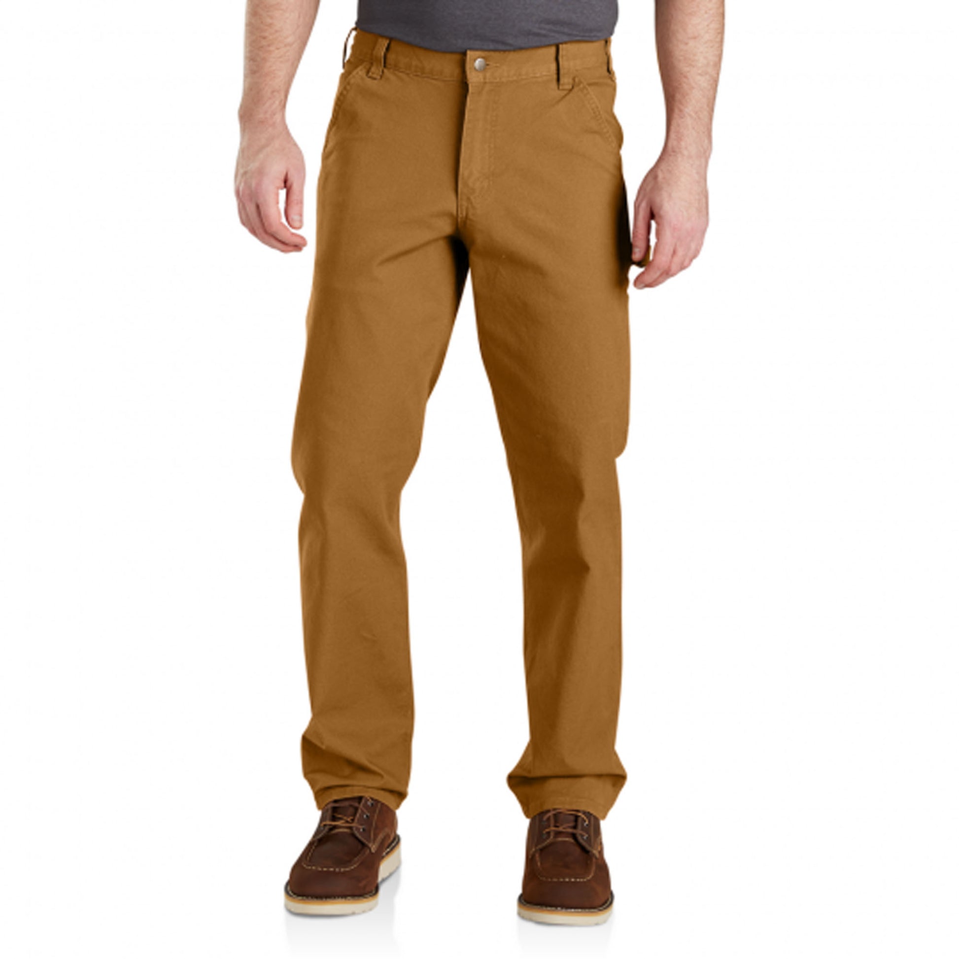 Carhartt Rugged Flex Relaxed Fit Duck Utility Work Pant — Carhartt Brown — front view
