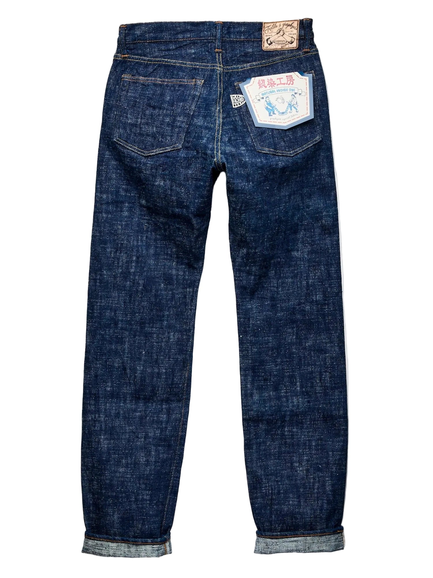 GRAPH ZERO  - 15OZ SKEIN DYEING DENIM SLIM JEANS - INDIGO