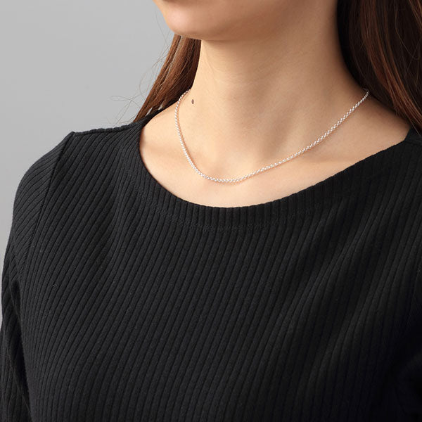 Saad Komaru Rhodium Plated Width 2mm Chain RM — view 4