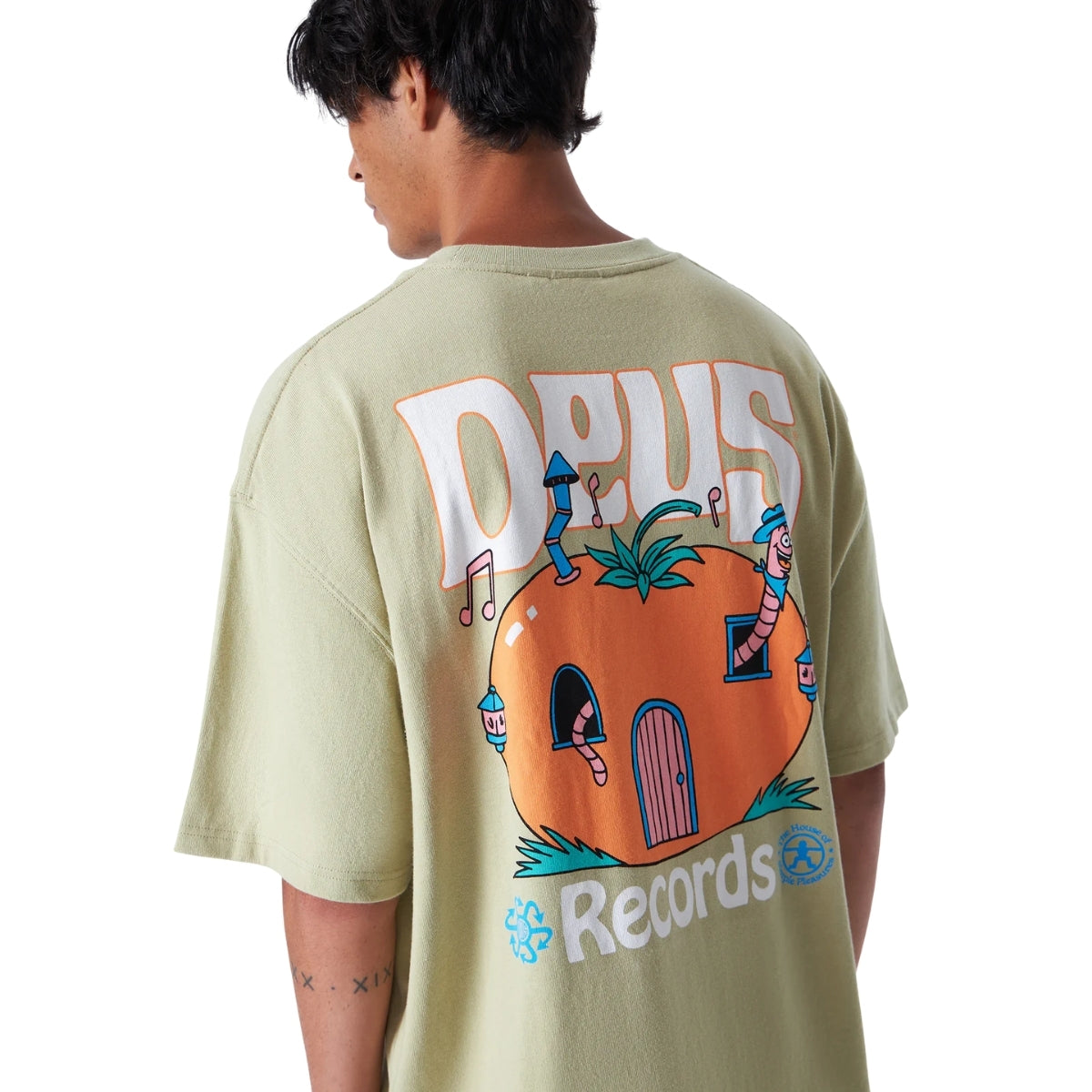 DEUS EX MACHINA SOUNDWORM TEE - SAGE