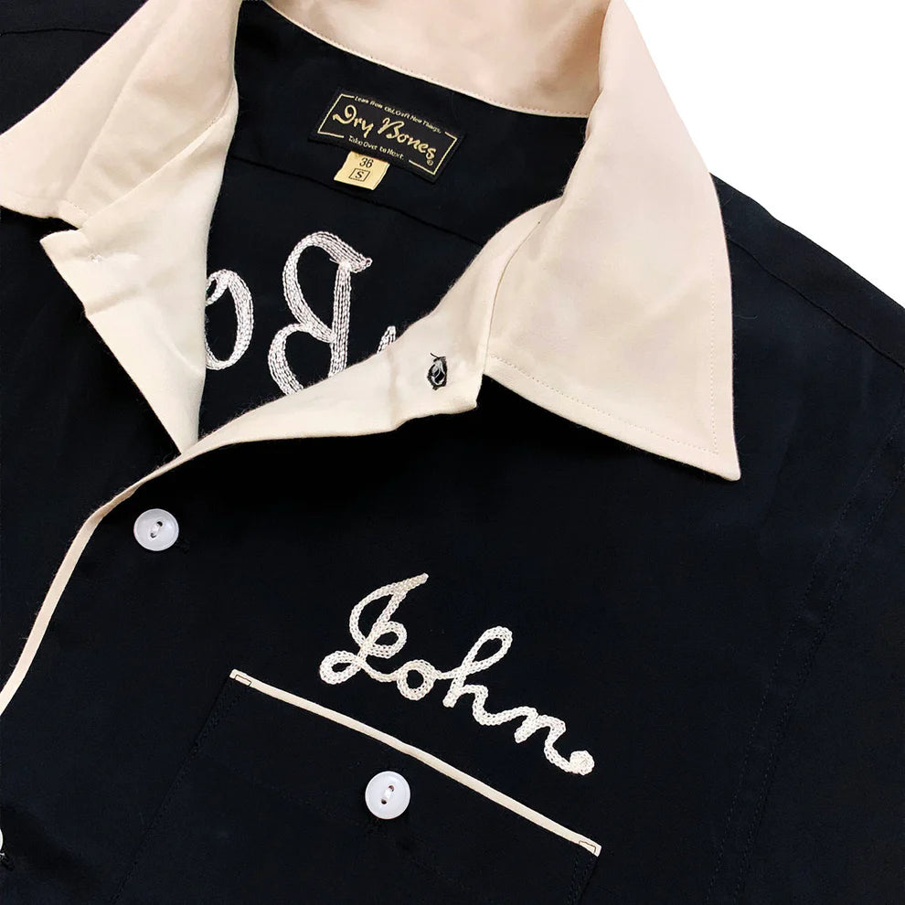 Dry Bones Bowling Shirt Speed Star — Black — view 5