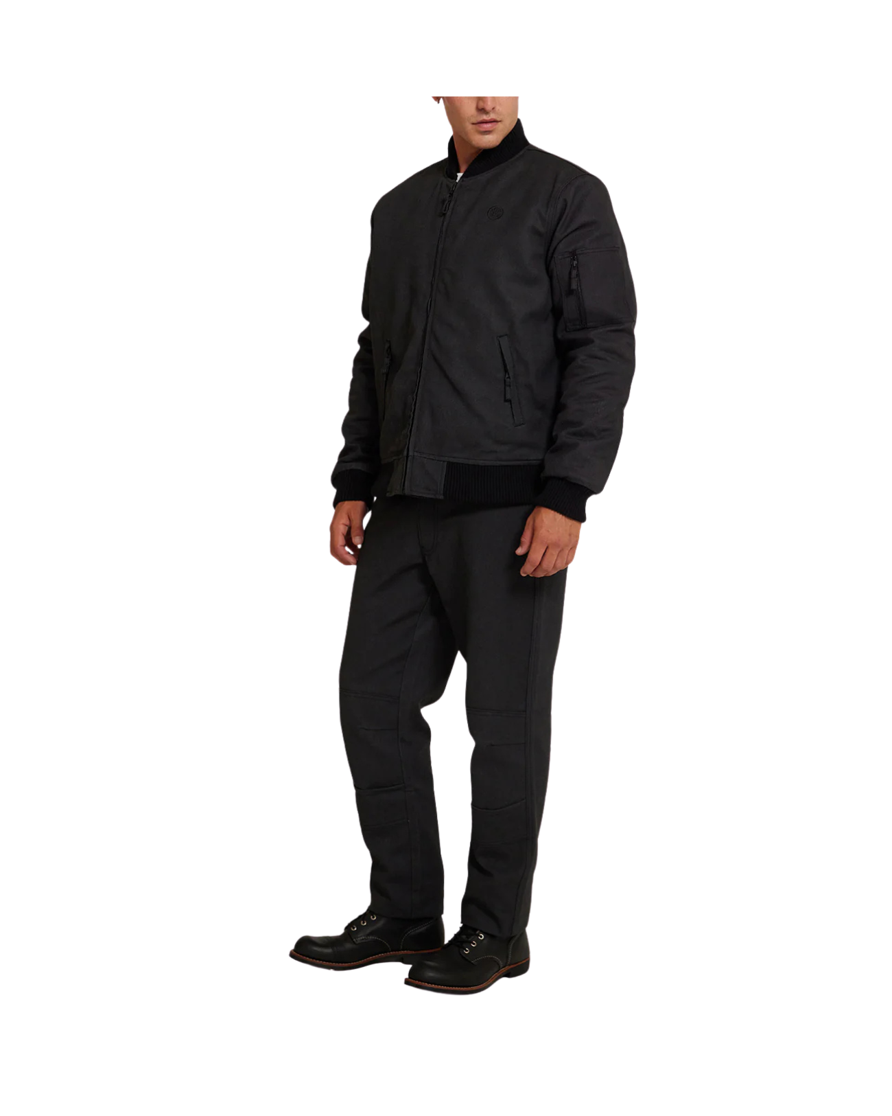 Deus Ex Machina Riders Friend Bomber — Black — view 5