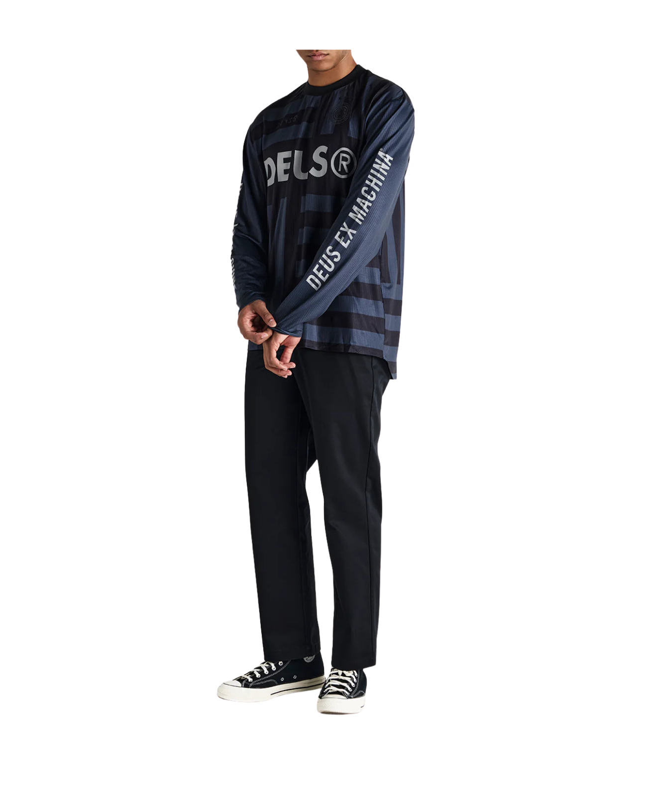 DEUS EX MACHINA BLACKOUT MOTO JERSEY - BLACK