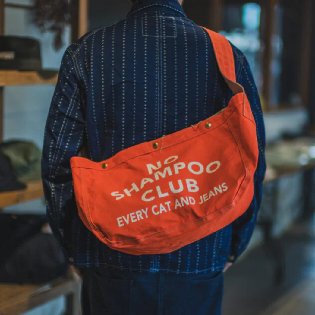 TCB JEANS BRAND-NEWS PAPER BAG - SOLID ORANGE
