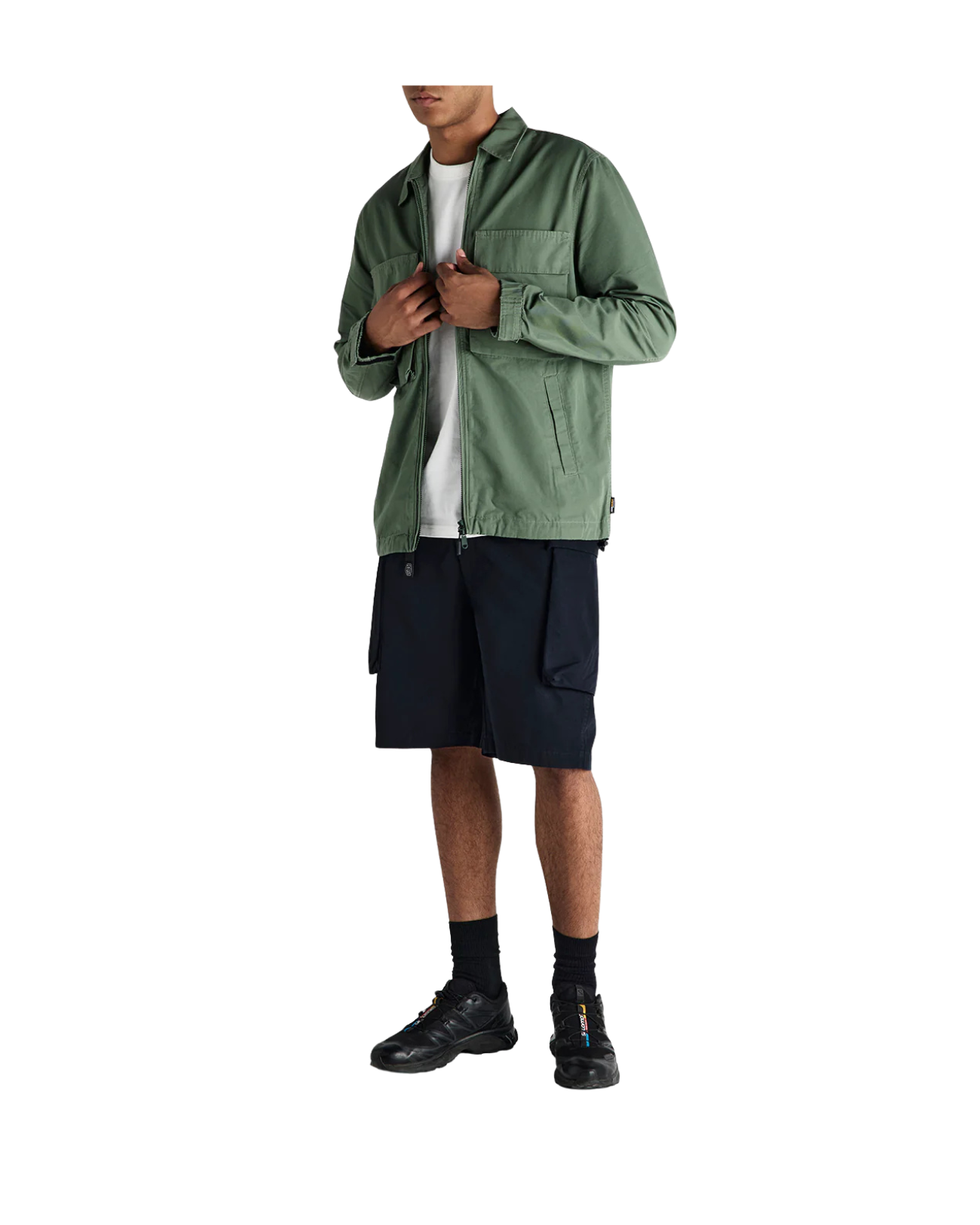 DEUS EX MACHINA DUCK DIVE ZIP SHIRT - CLOVER