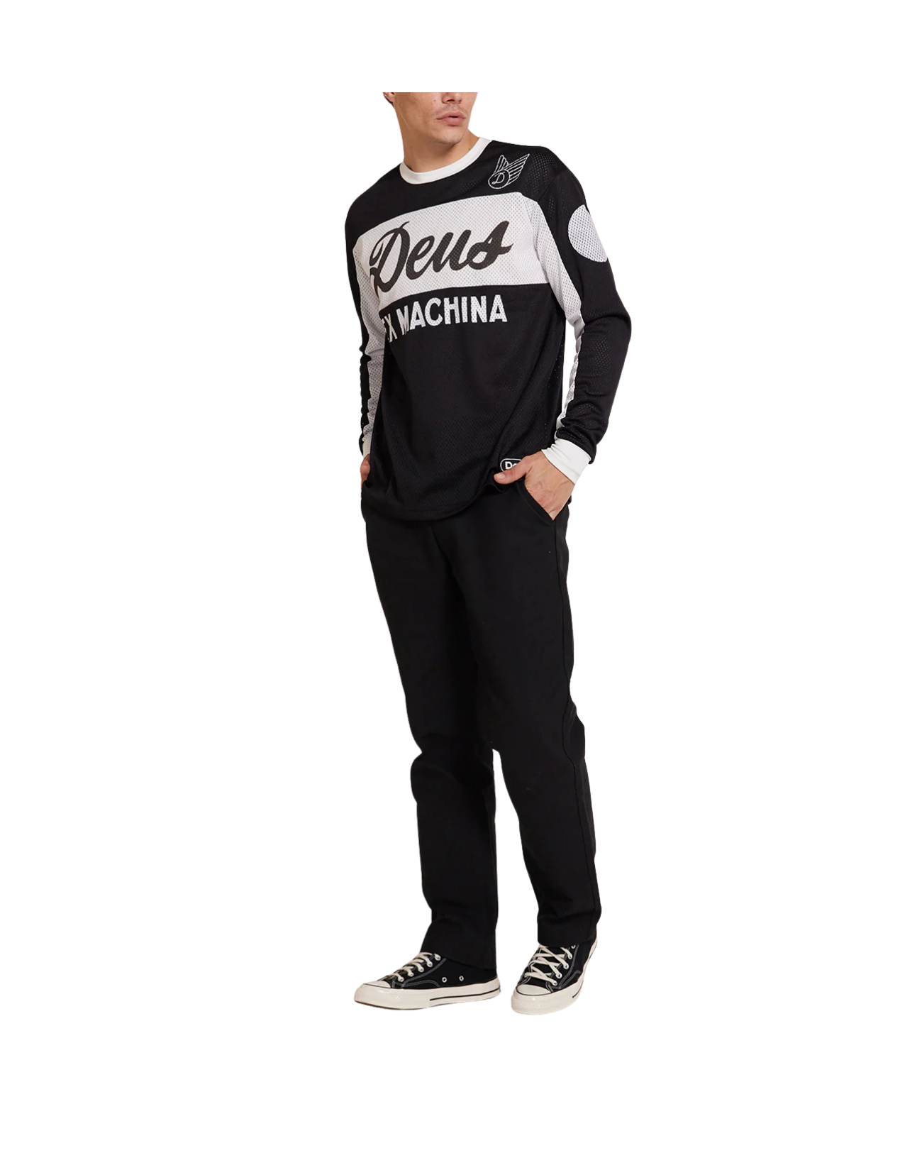 Deus Ex Machina Saber Moto Jersey — Black — view 5