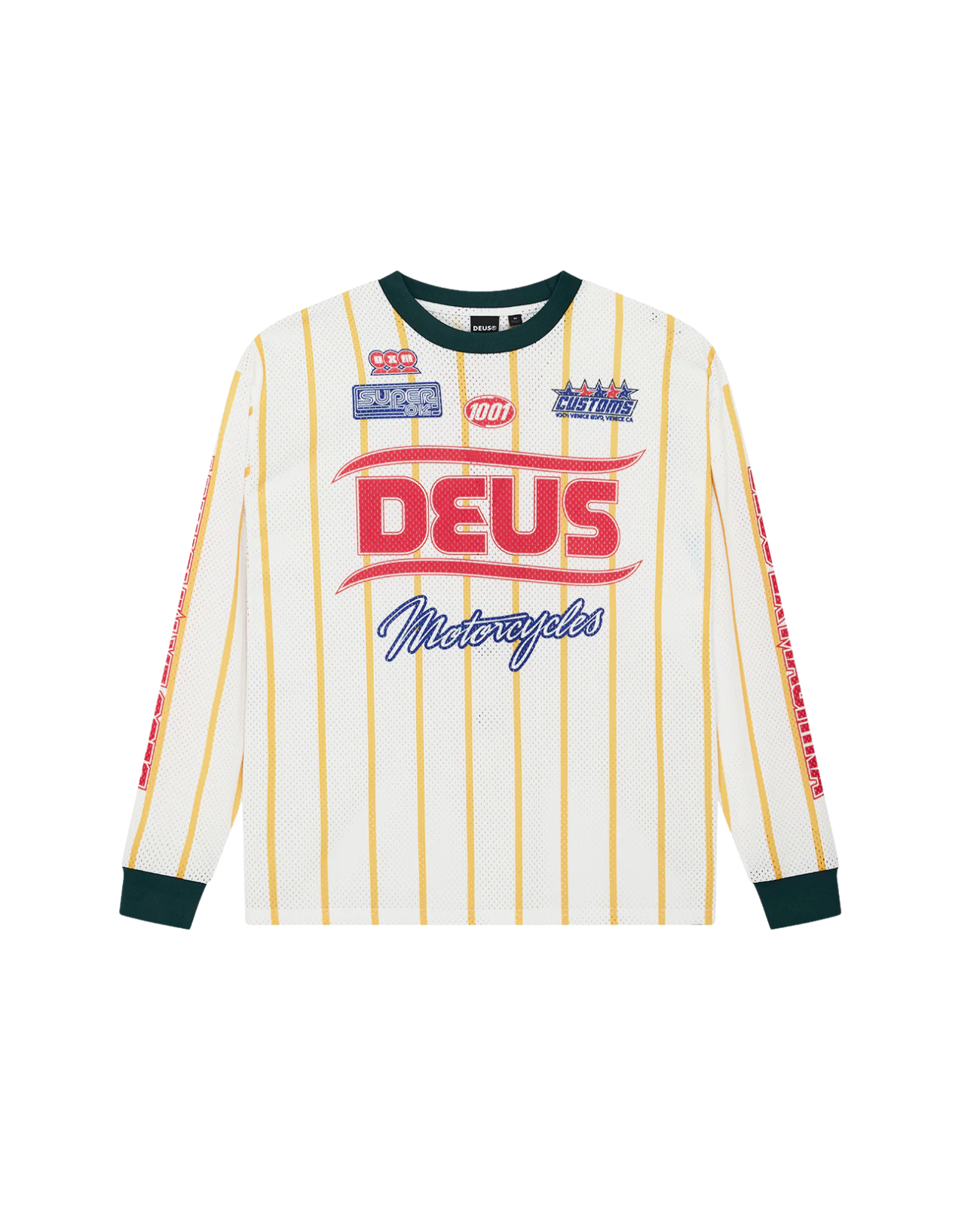 DEUS EX MACHINA ROUTE ONE MOTO JERSEY - CLOUD DANCER