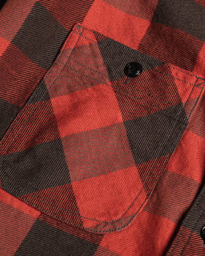 MILITORA LOT 206 1940S BUFFALO PLAID SHIRT - BLACK/RED