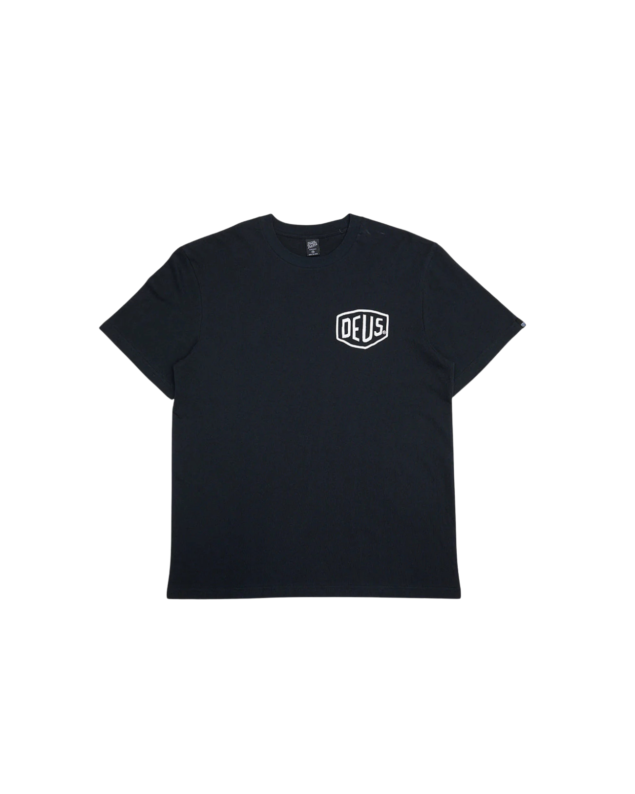 Deus Ex Machina Frontage Tee — Black — front view
