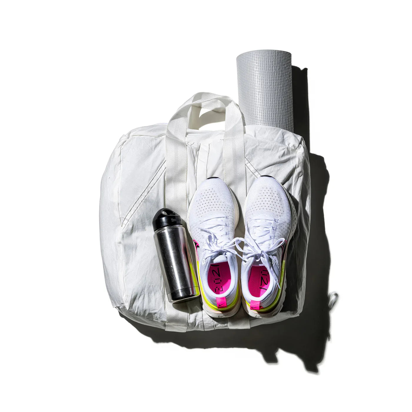 Puebco Vintage Parachute Tote Bag — White Belt — view 2