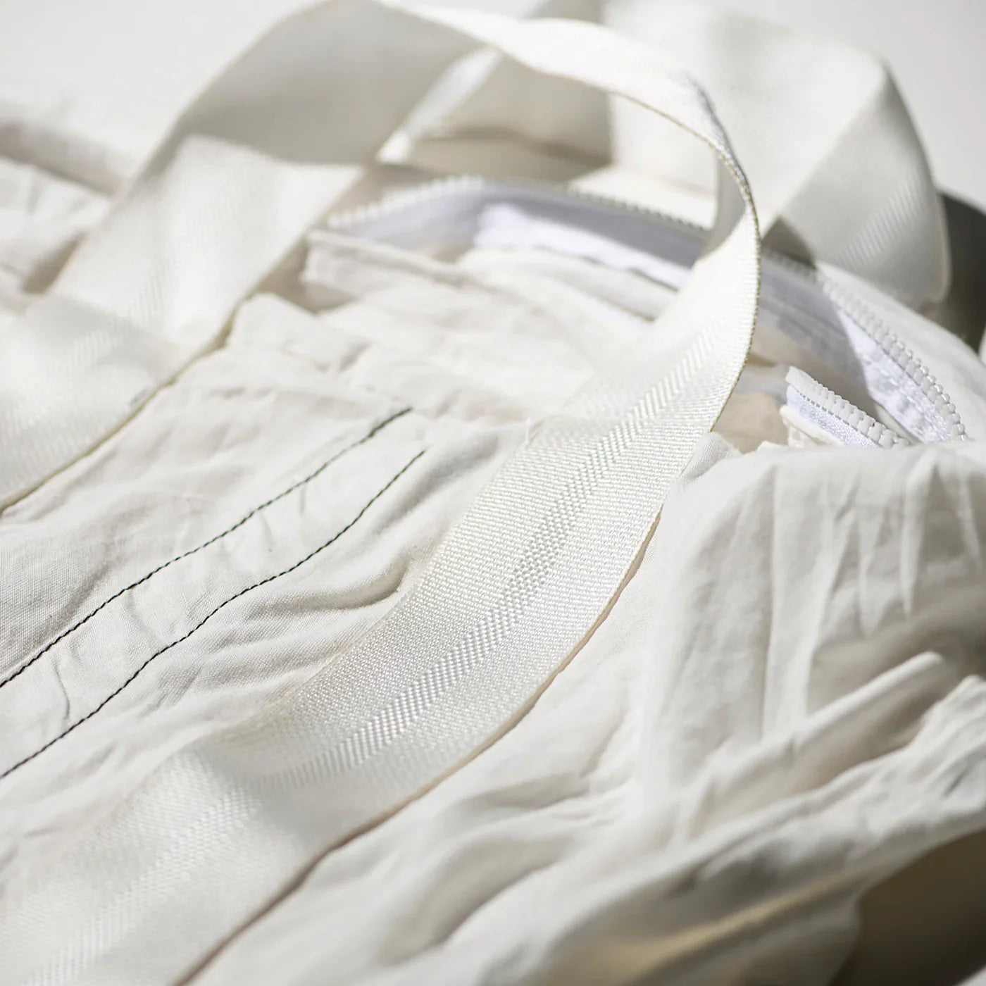 Puebco Vintage Parachute Tote Bag — White Belt — view 4