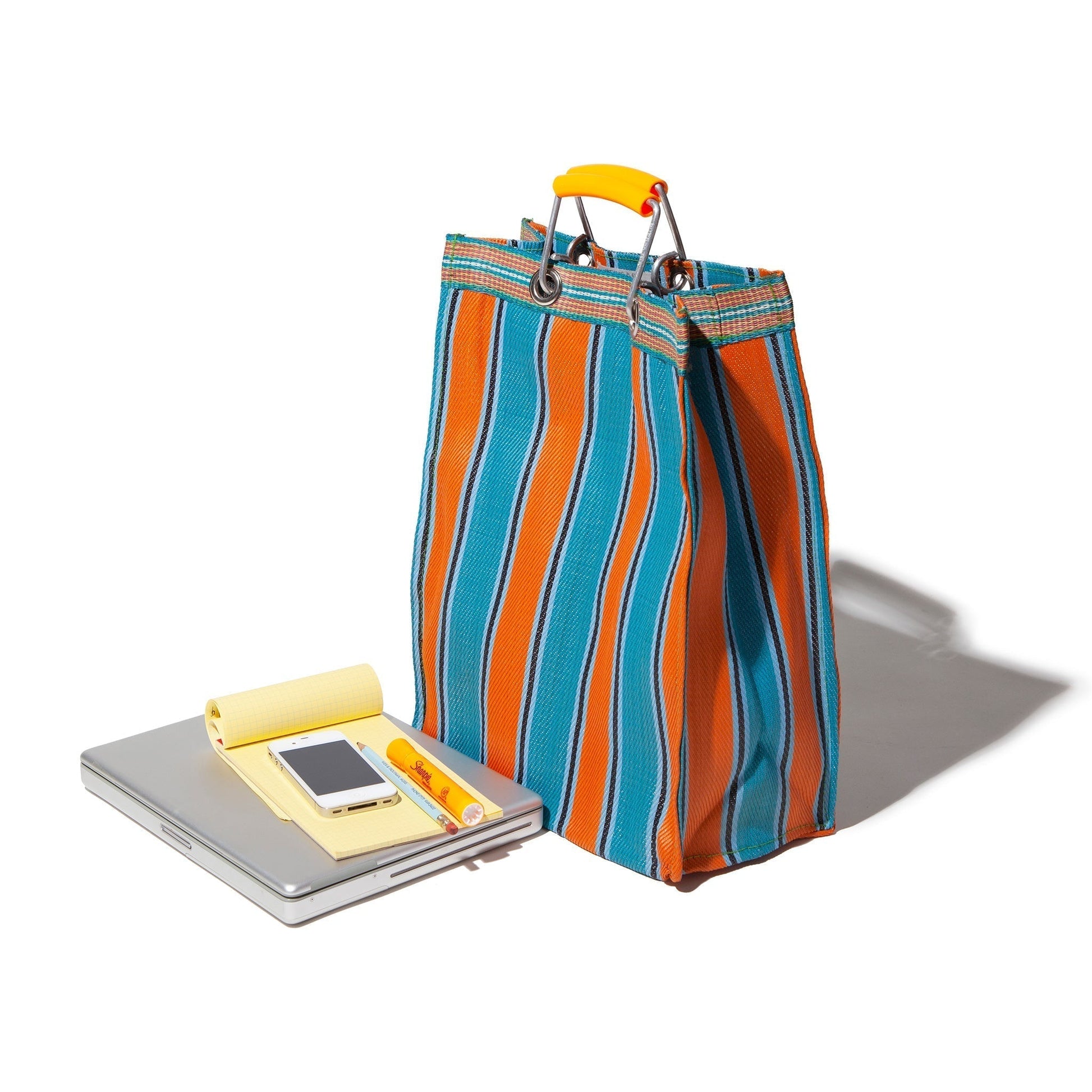 Puebco Recycled Plastic Stripe Bag / Rectangle D15 — front view