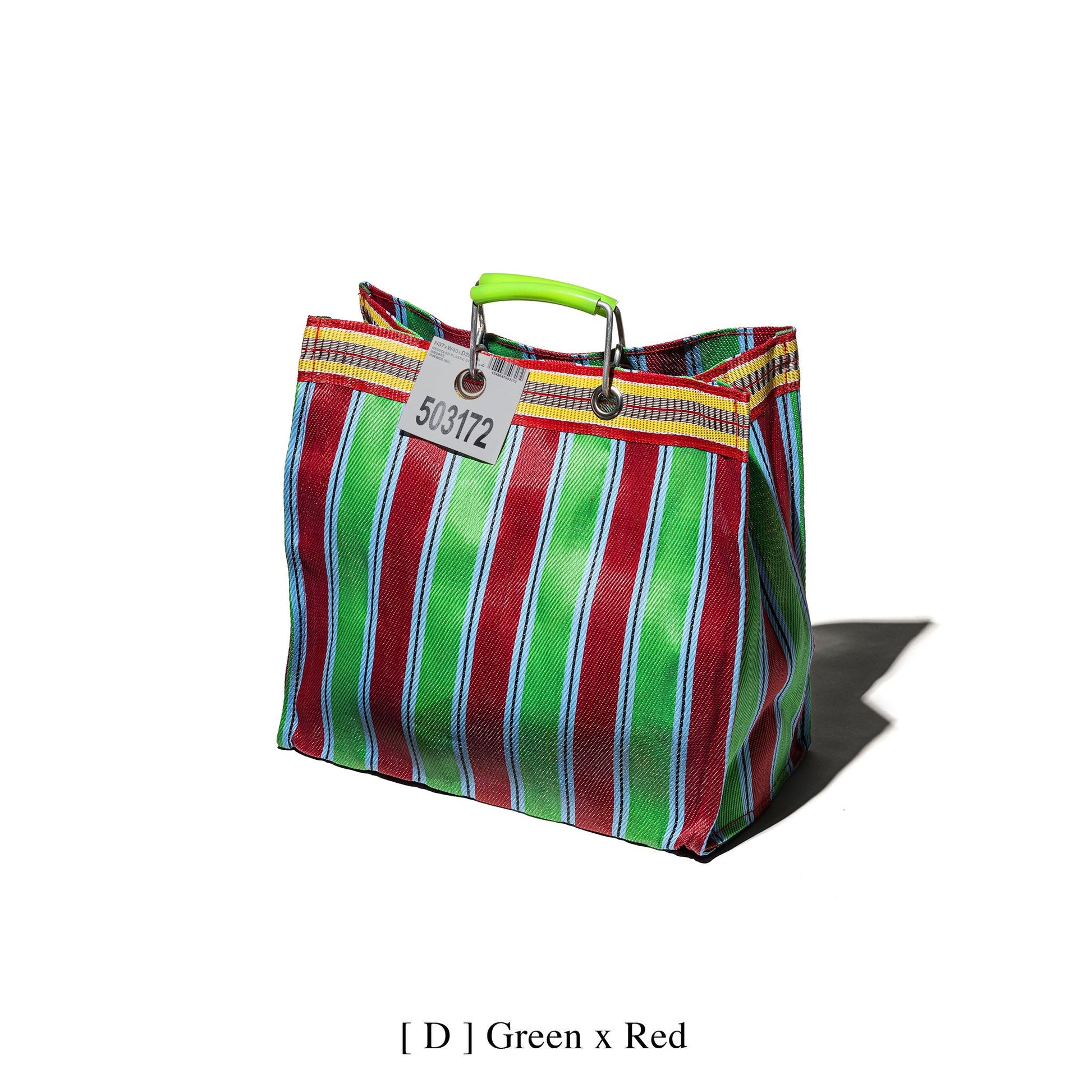 PUEBCO RECYCLED PLASTIC STRIPE BAG / Square
