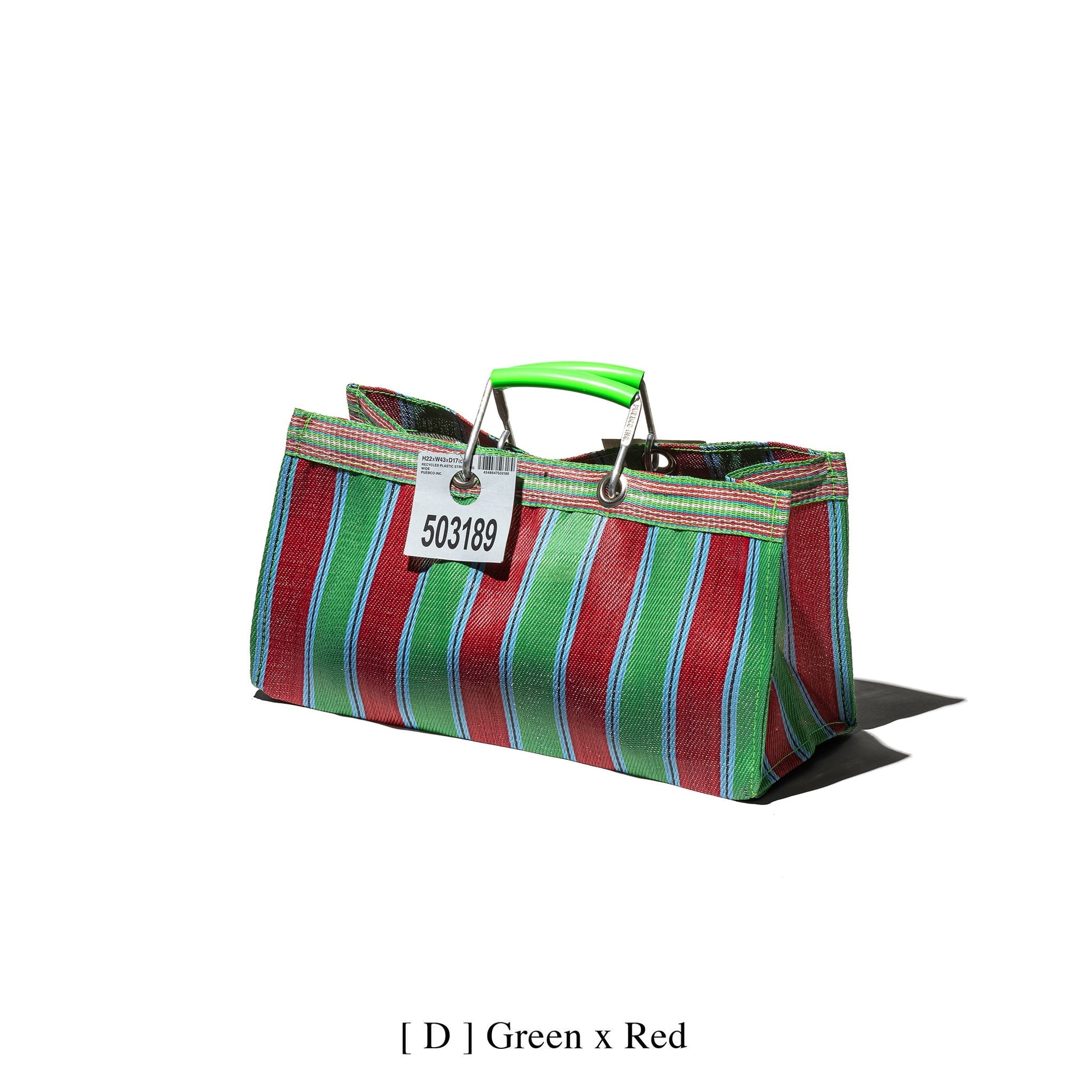 PUEBCO RECYCLED PLASTIC STRIPE BAG / Wide