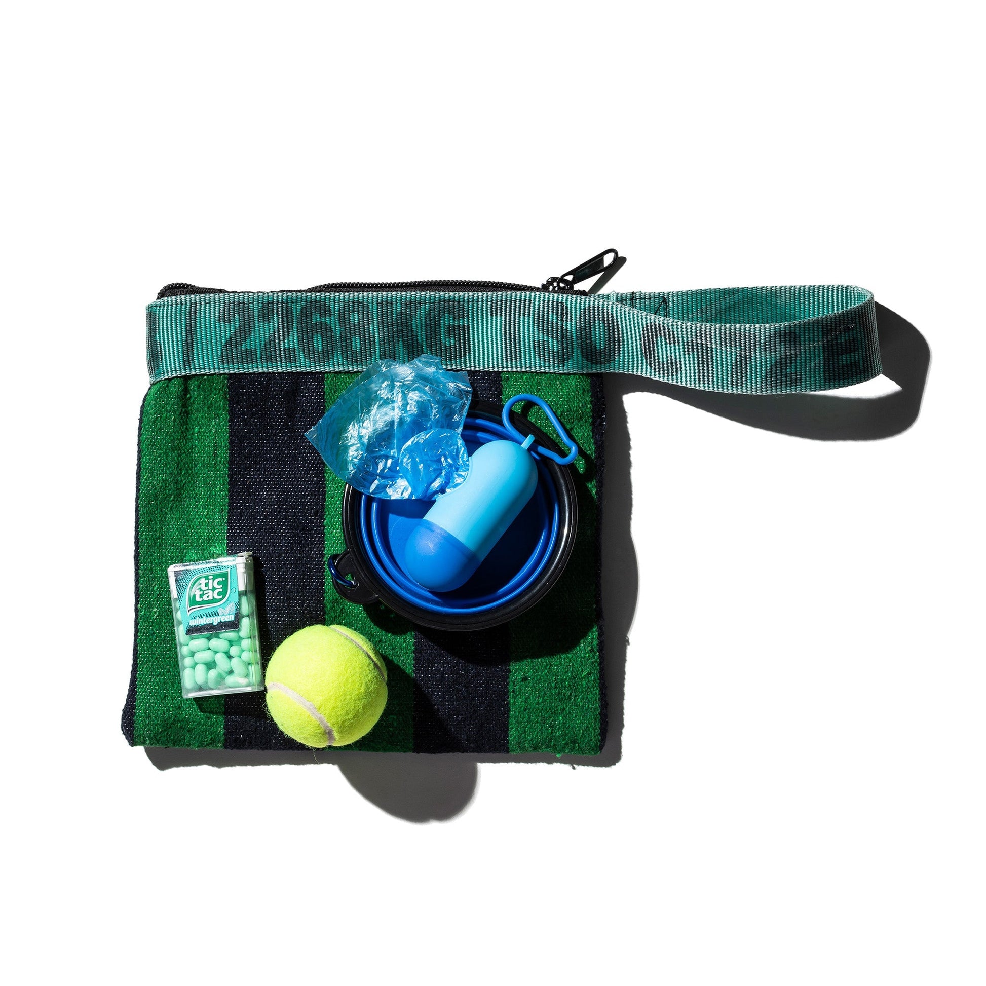 PUEBCO RUG POUCH / Green x Navy Blue