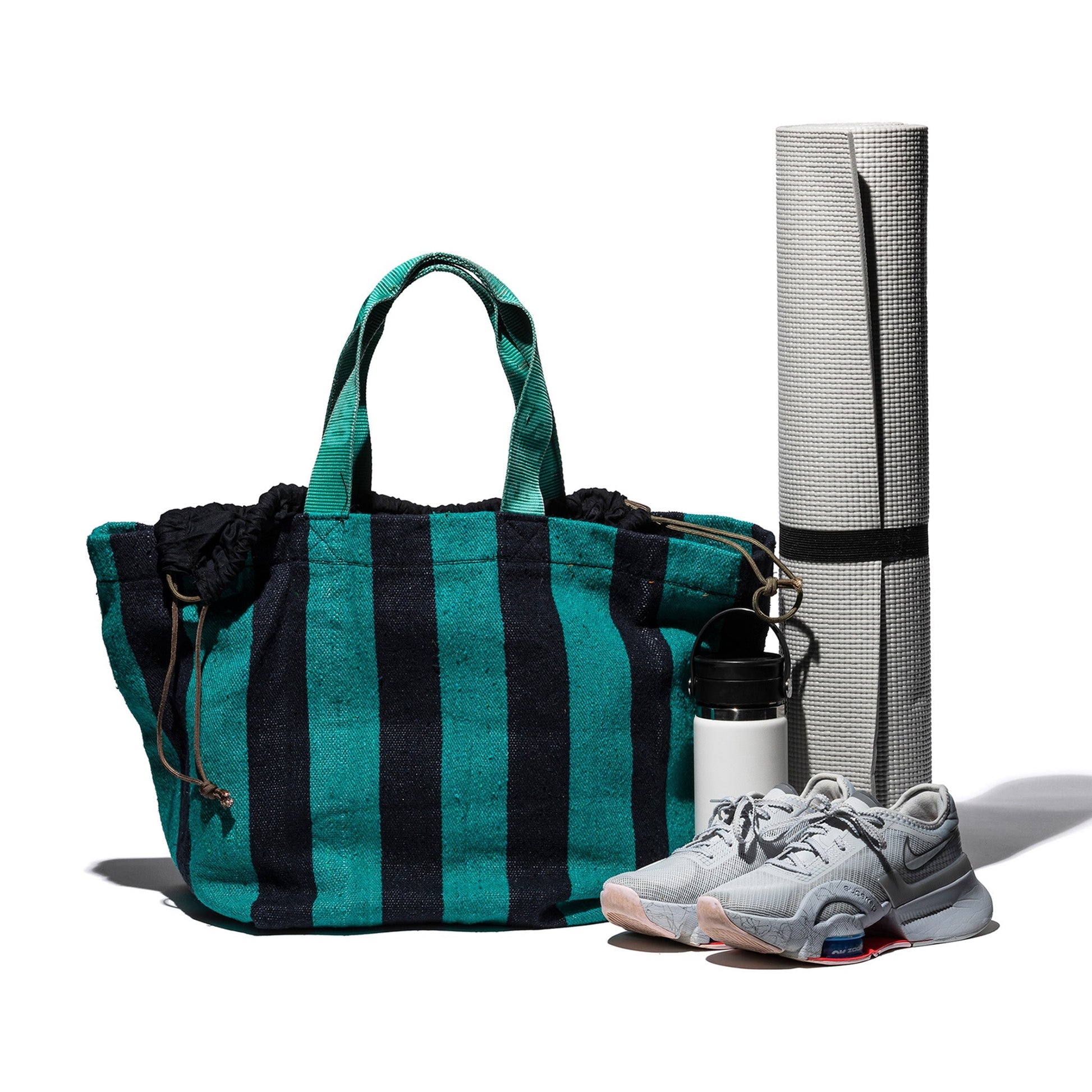 PUEBCO RUG BAG / Turquoise x Navy Blue