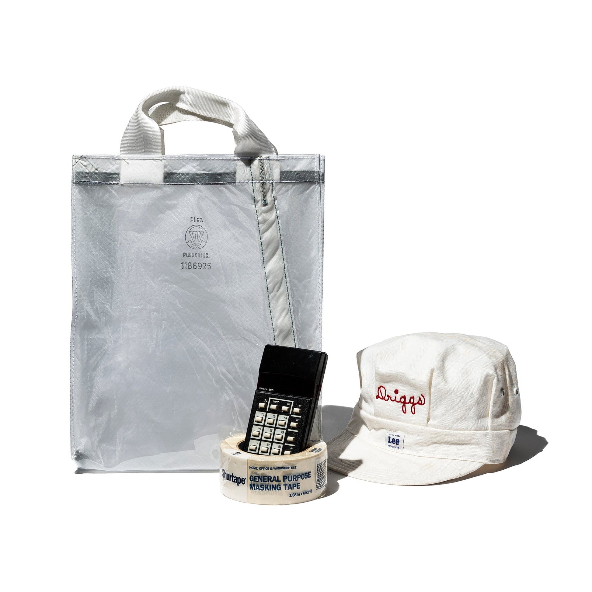 Puebco Covered Parachute Document Bag / White — front view