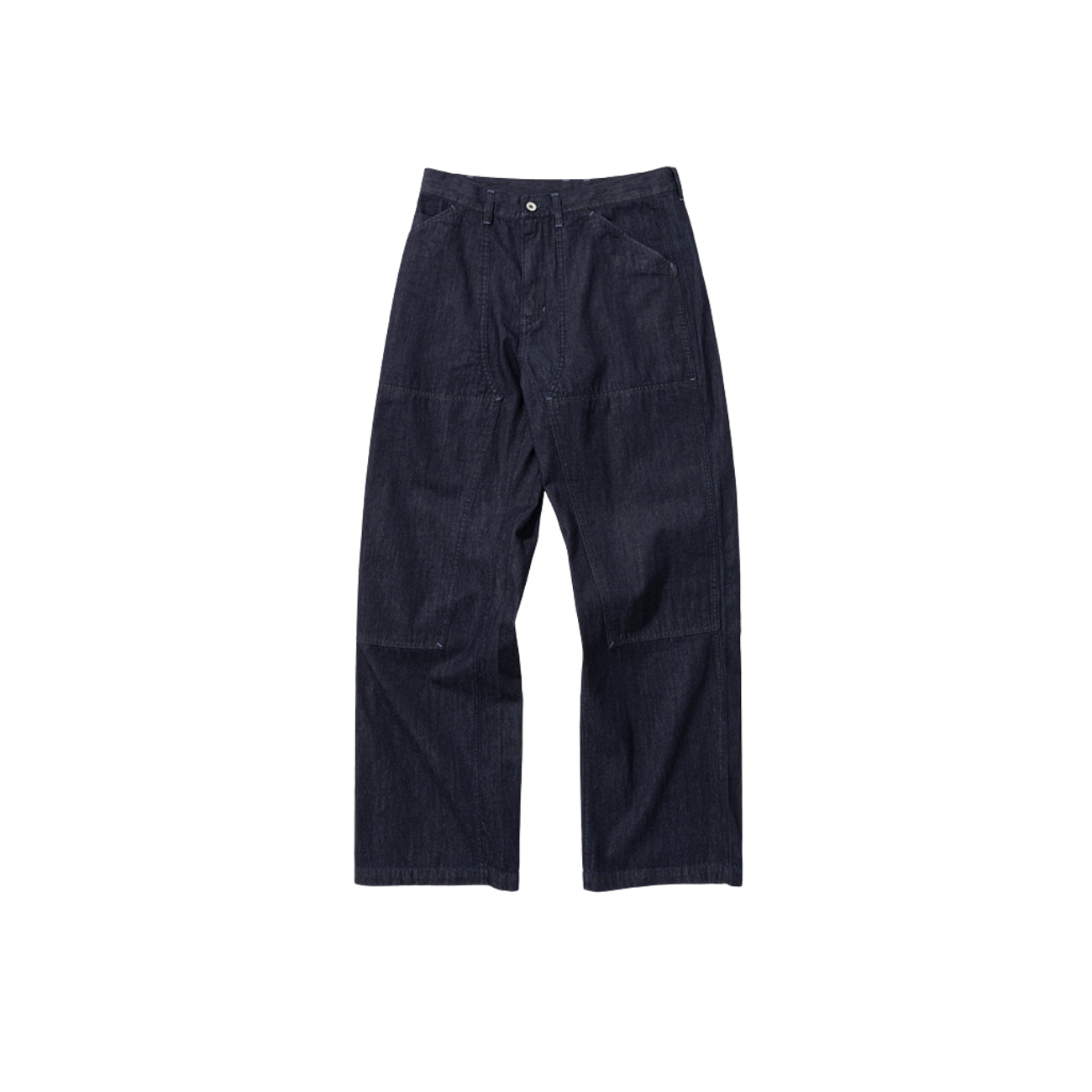 UNIFORM BRIDGE DOUBLE KNEE DENIM PANTS 6.2OZ - INDIGO RINSED