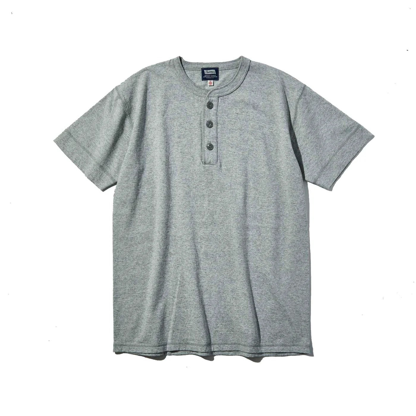 Pherrow's Henley Neck T-Shirt — Grey — front view