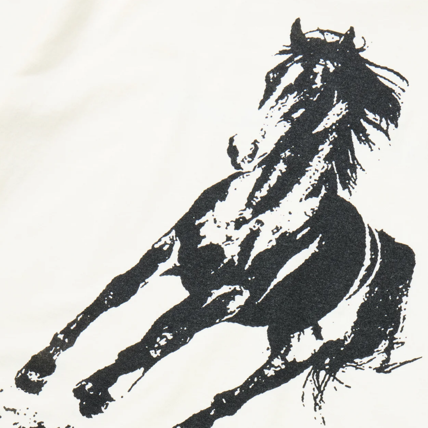 ONE OF THESE DAYS XEROX RUNNING HORSE T-SHIRT - BONE