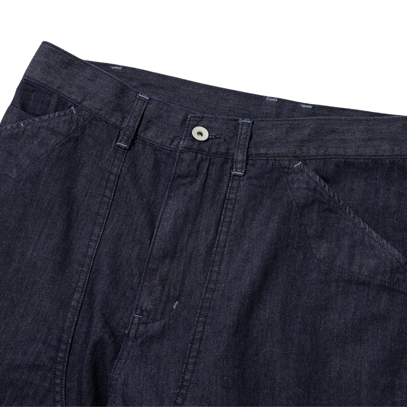 UNIFORM BRIDGE DOUBLE KNEE DENIM PANTS 6.2OZ - INDIGO RINSED