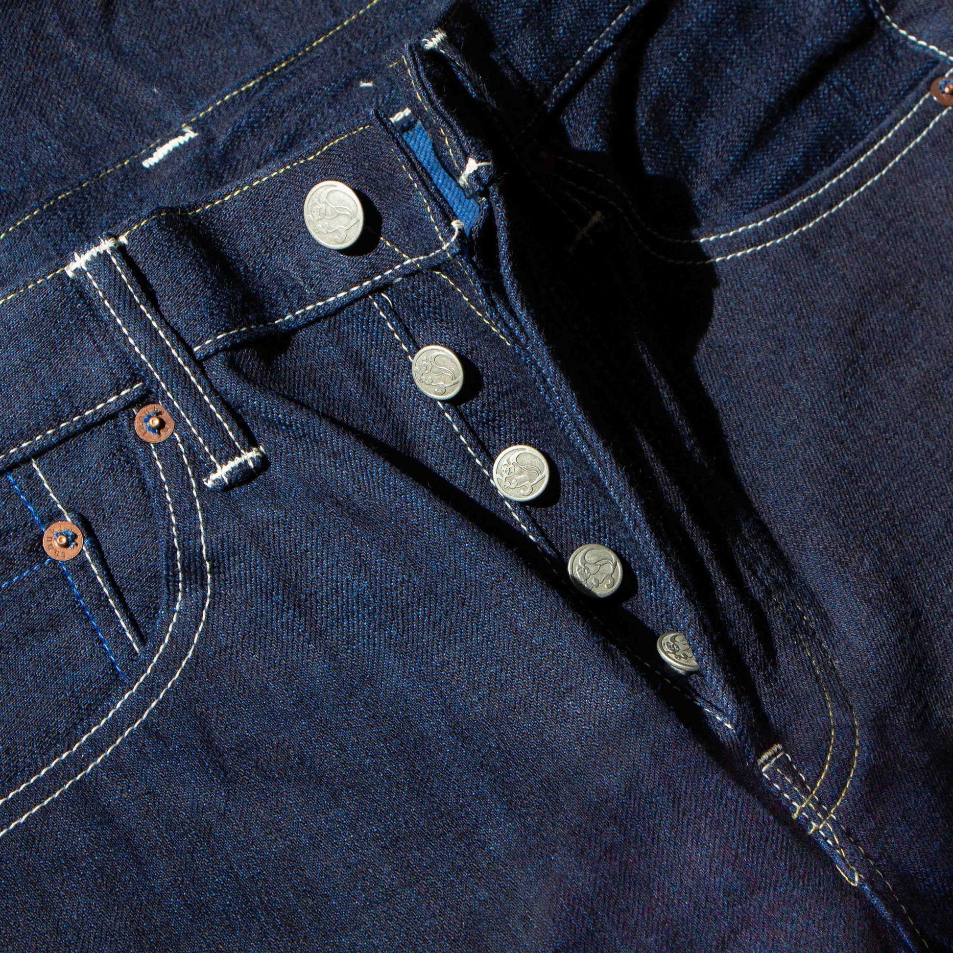 TANUKI YURAI HIGH TAPERED - INDIGO X COBALT BLUE