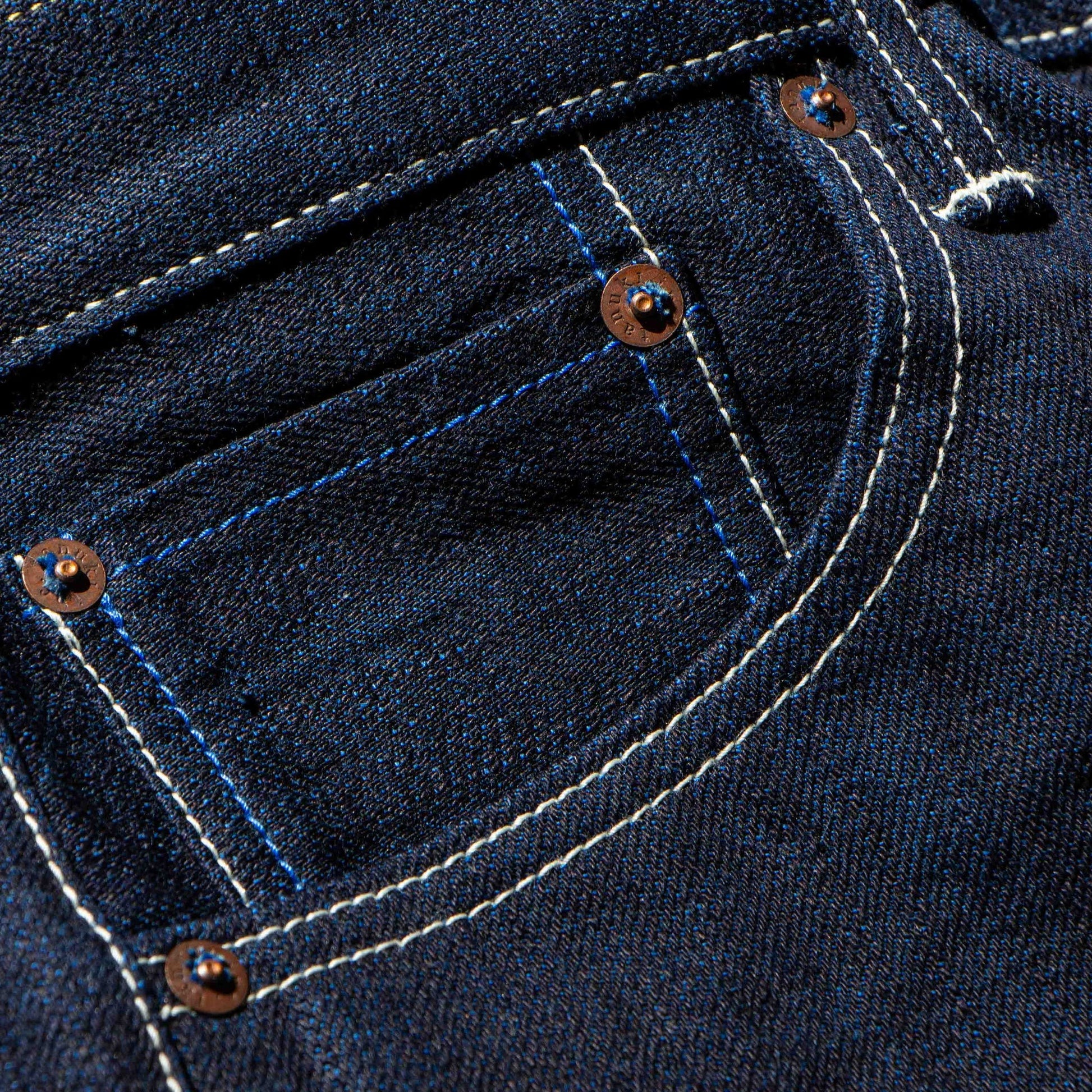 TANUKI YURAI HIGH TAPERED - INDIGO X COBALT BLUE