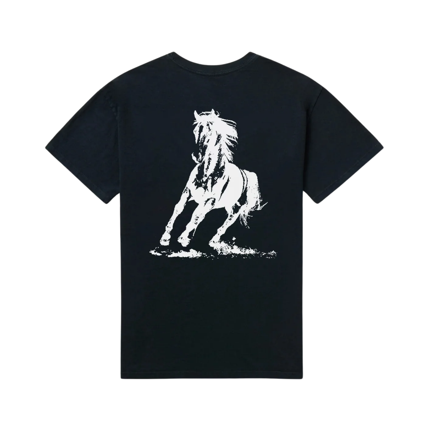 ONE OF THESE DAYS XEROX RUNNING HORSE T-SHIRT - WASHED BLACK