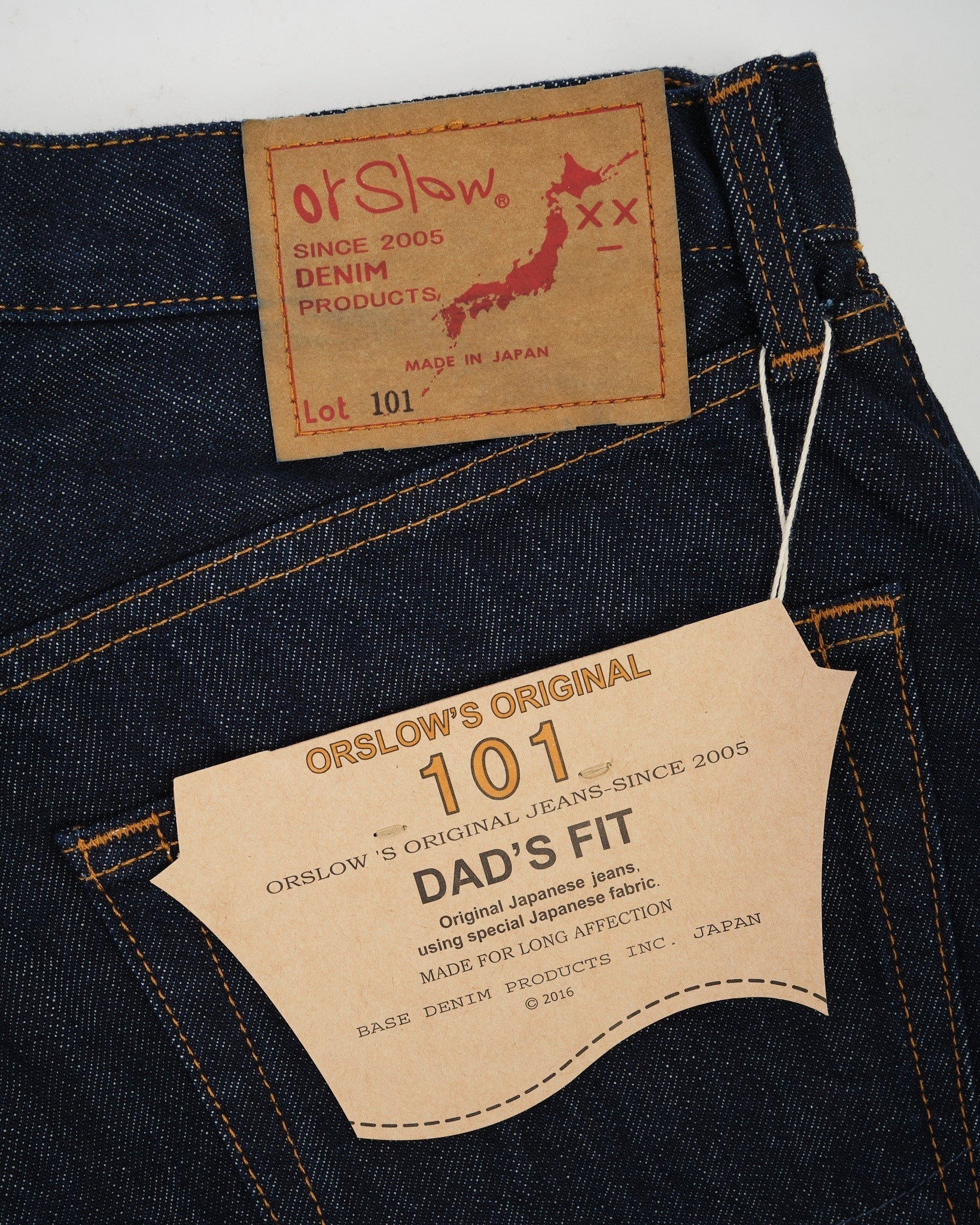 ORSLOW 101 DADS FIT DENIM PANTS - ONE WASH