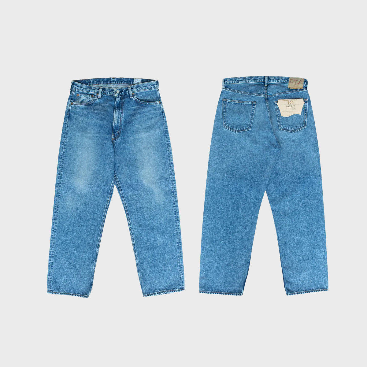 ORSLOW 101 DADS FIT DENIM PANTS - DENIM USED