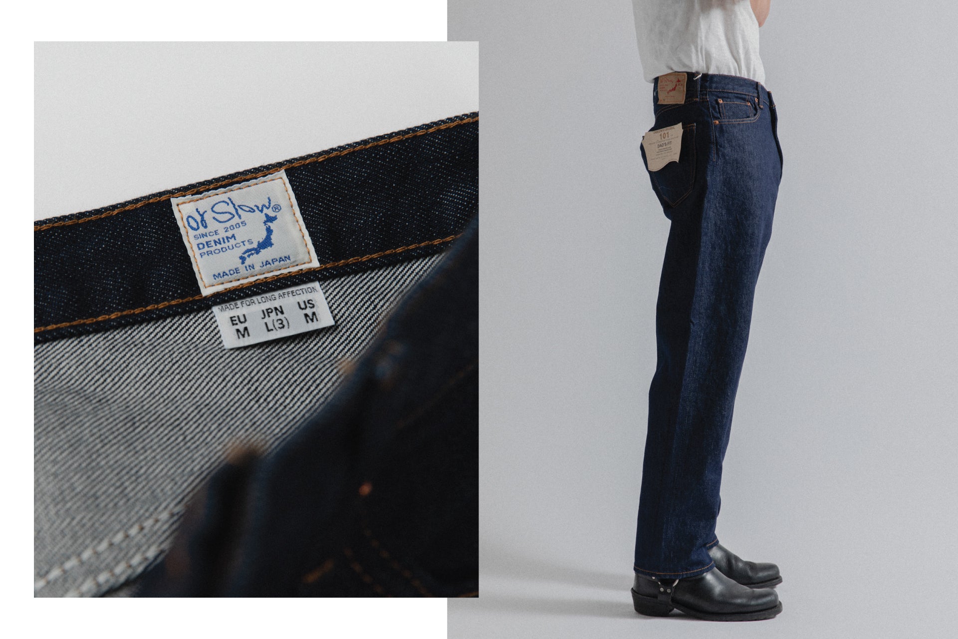 ORSLOW 101 DADS FIT DENIM PANTS - ONE WASH