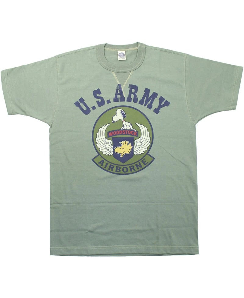 TOYS MCCOY - SNOOPY TEE U.S. ARMY AIRBORNE SUBDUED - GREEN