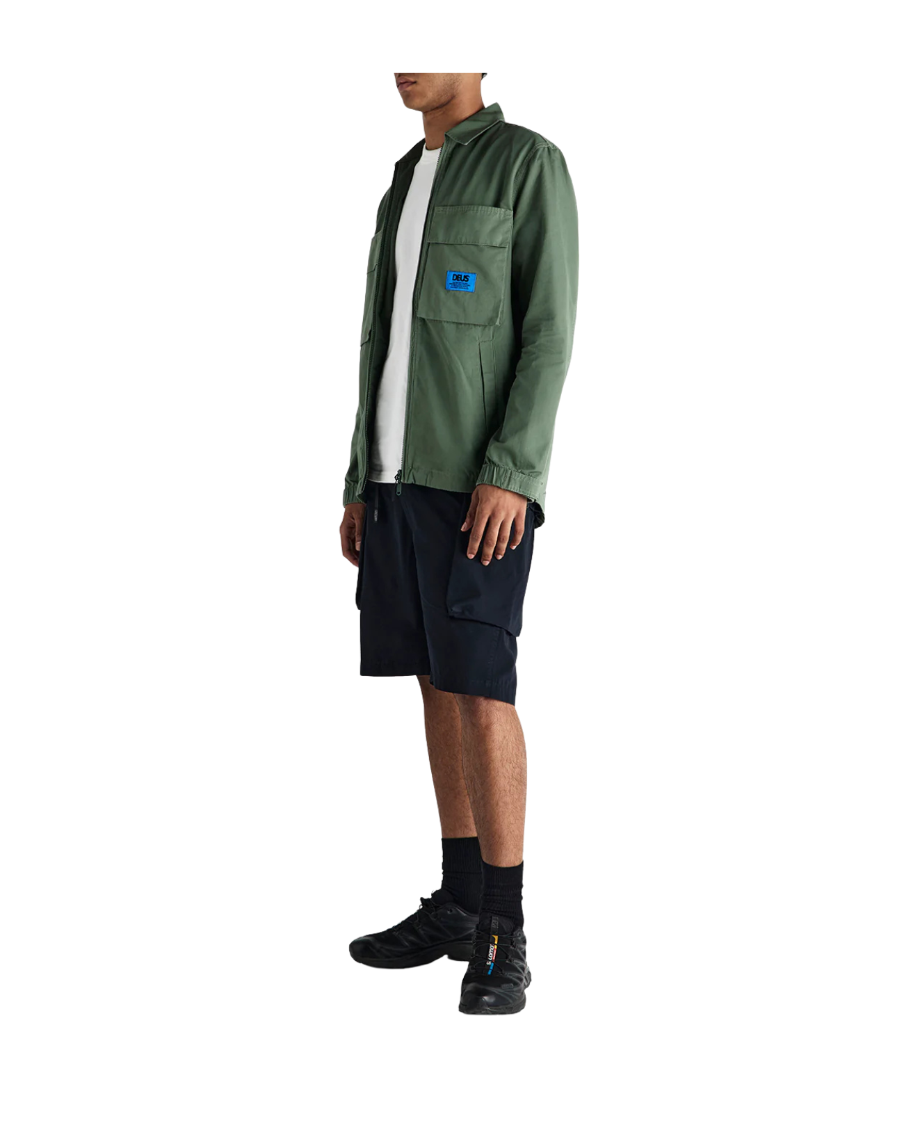 DEUS EX MACHINA DUCK DIVE ZIP SHIRT - CLOVER