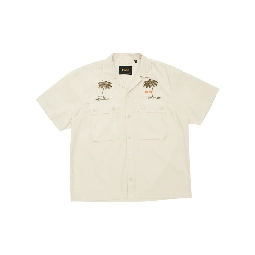 DEUS EX MACHINA STRANDED FATIGUE SHIRT - DIRTY WHITE