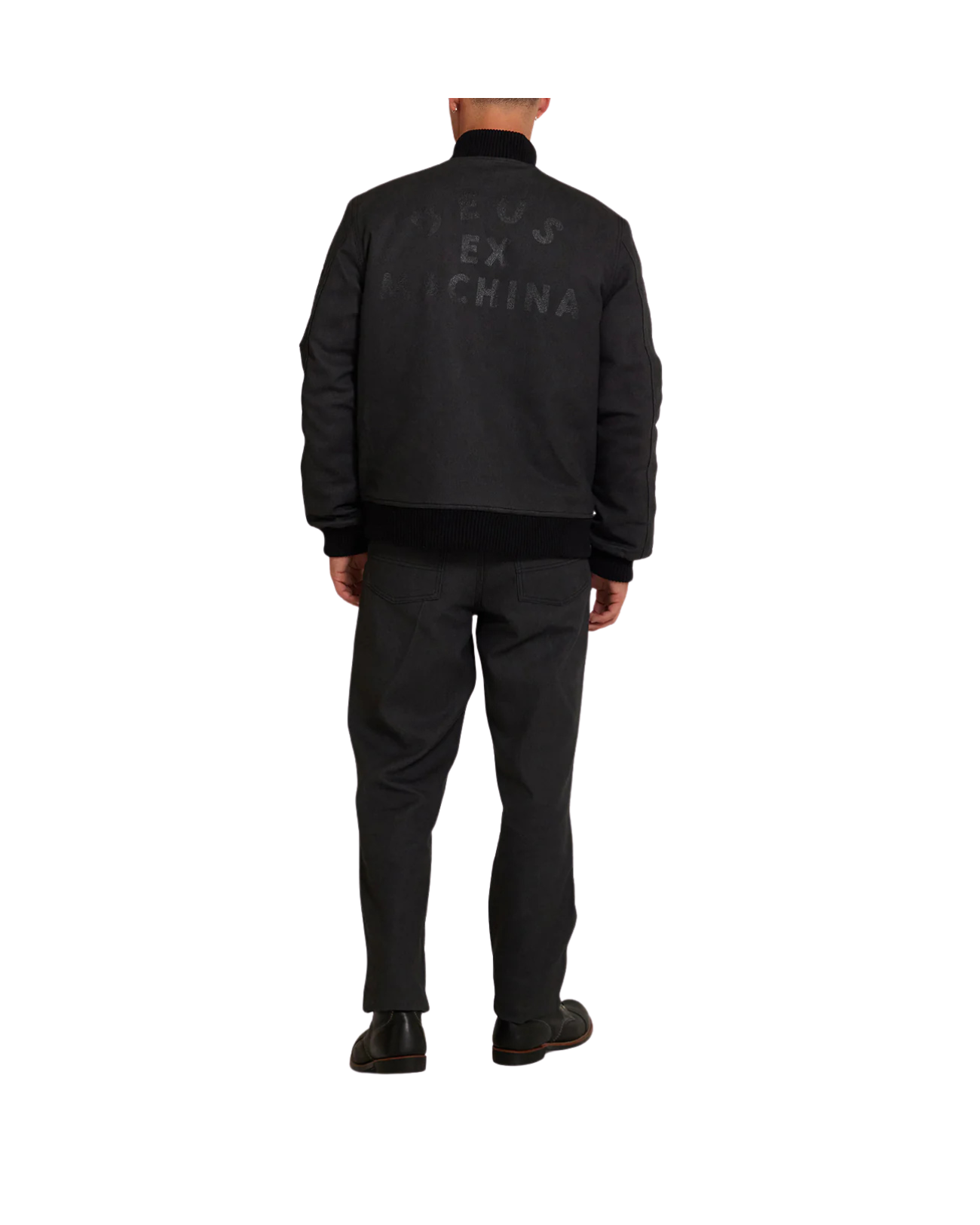 Deus Ex Machina Riders Friend Bomber — Black — view 6