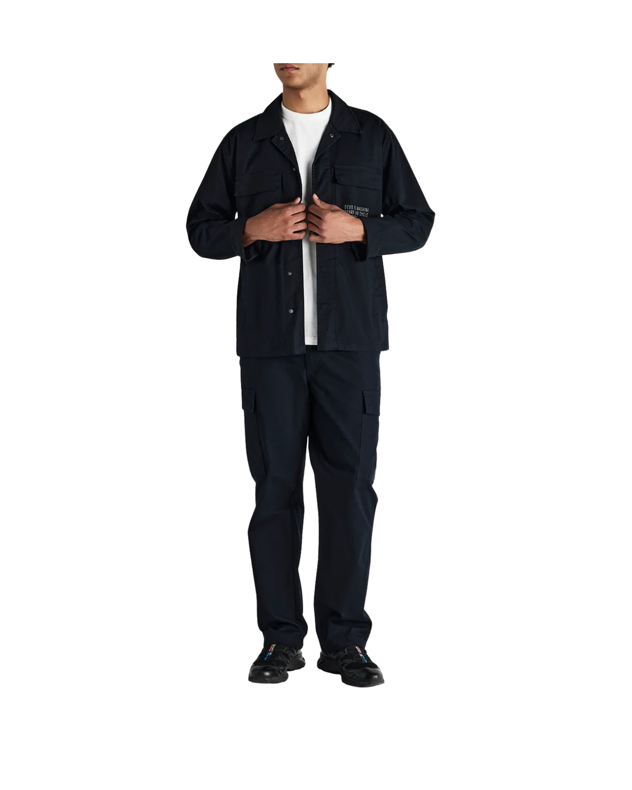 DEUS EX MACHINA TOMMY POPLIN SURF SHIRT - BLACK