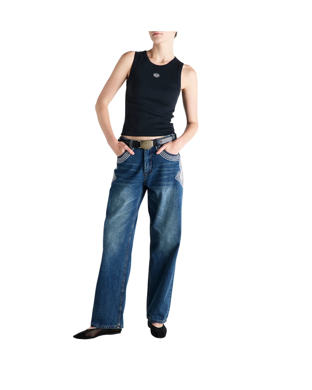 DEUS EX MACHINA SHIELD TANK - BLACK BEAUTY