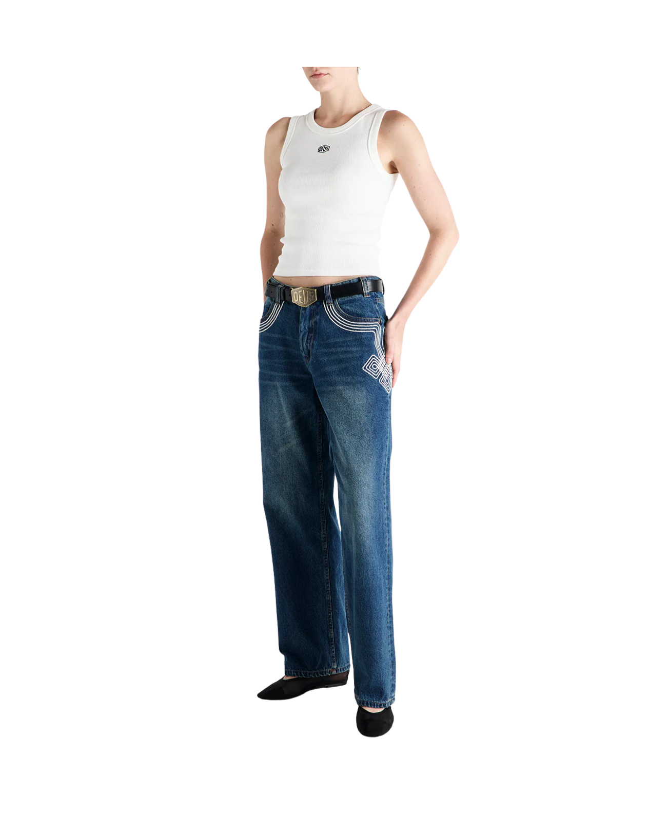 DEUS EX MACHINA SHIELD TANK - VINTAGE WHITE