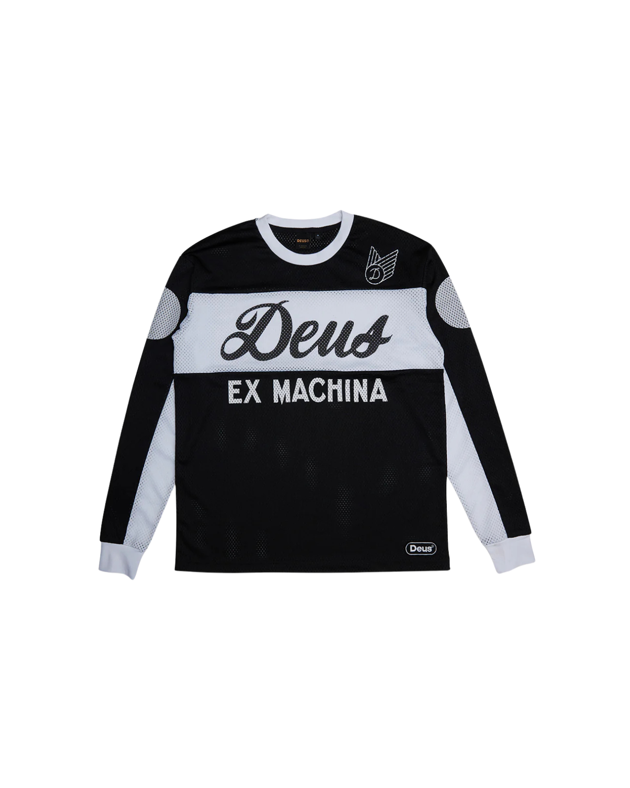Deus Ex Machina Saber Moto Jersey — Black — front view
