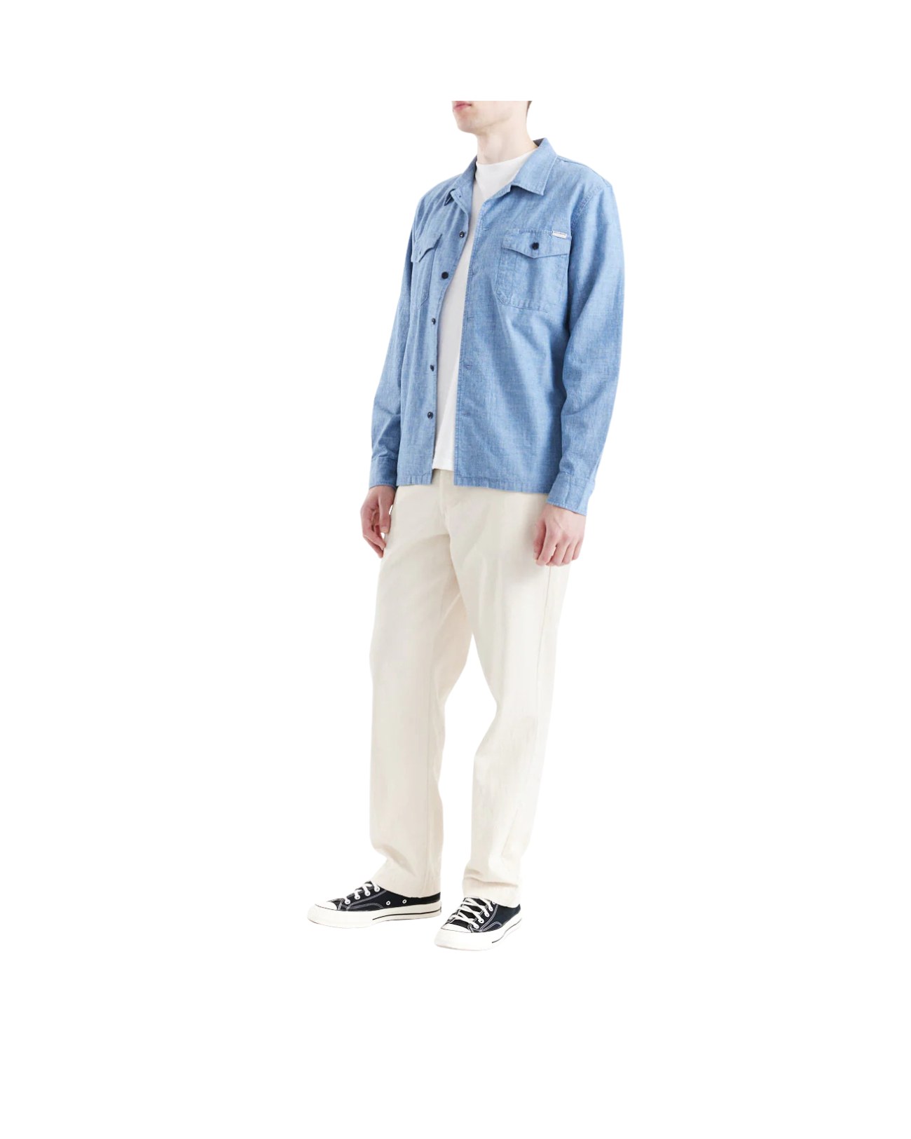 DEUS EX MACHINA FORECOURT DENIM SHIRT - INDIGO CHAMBRAY