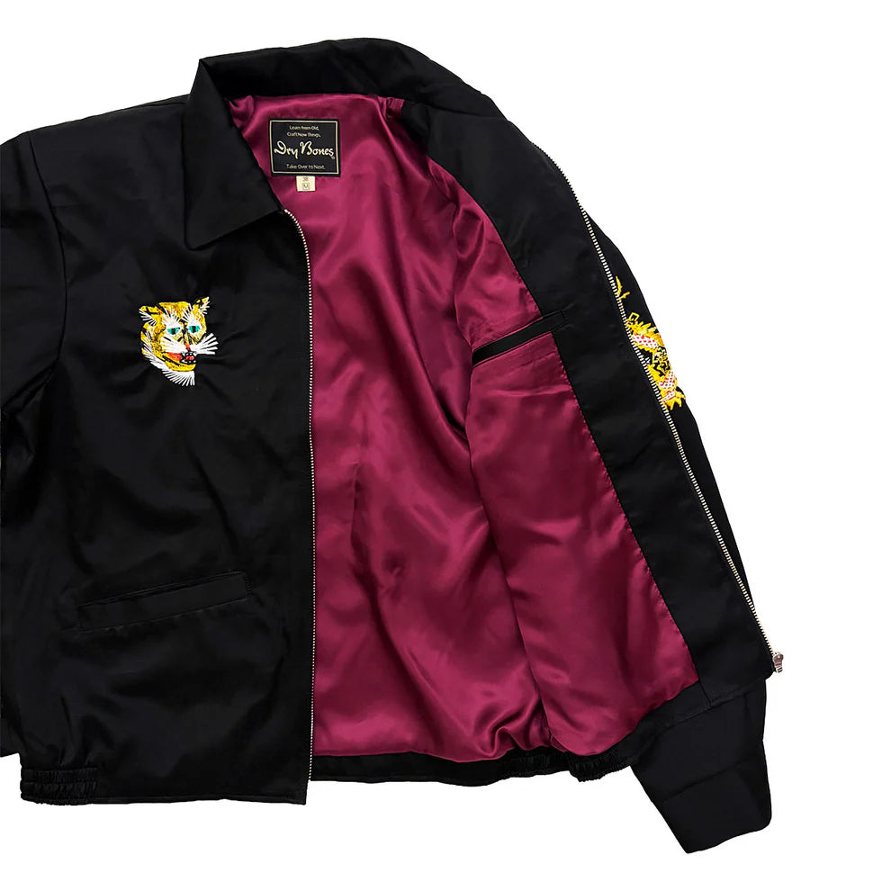 DRY BONES EMBROIDERED JACKET FUKUROKUJU - BLACK